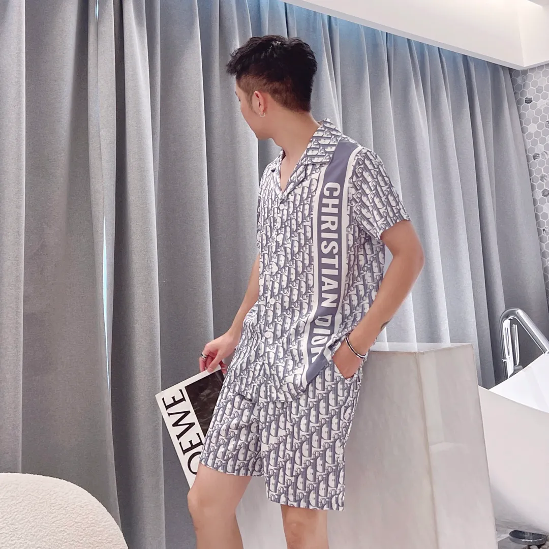 🅿️340 2024 DIOR Dior home wear, high-end Korean silk fabric, skin-friendly, soft and comfortable, couple size M～XXXL