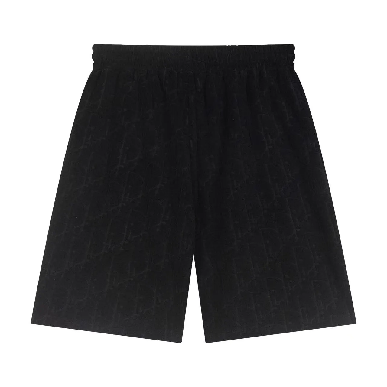 🅿️170 ❥B806# High-quality Dior 2025Fall Spring and Summer New Series Presbyopia Jacquard Towel Shorts Custom-woven and dyed pure cotton 100% gram weight 300G fabric Positioned tailoring heavy material size: S M L XL Color: black
