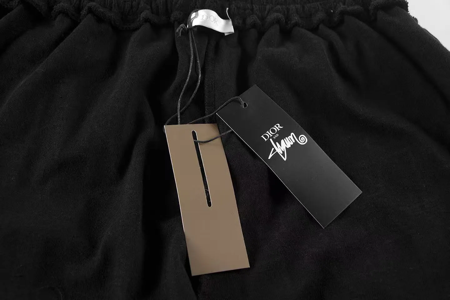 🅿️170 ❥B806# High-quality Dior 2025Fall Spring and Summer New Series Presbyopia Jacquard Towel Shorts Custom-woven and dyed pure cotton 100% gram weight 300G fabric Positioned tailoring heavy material size: S M L XL Color: black