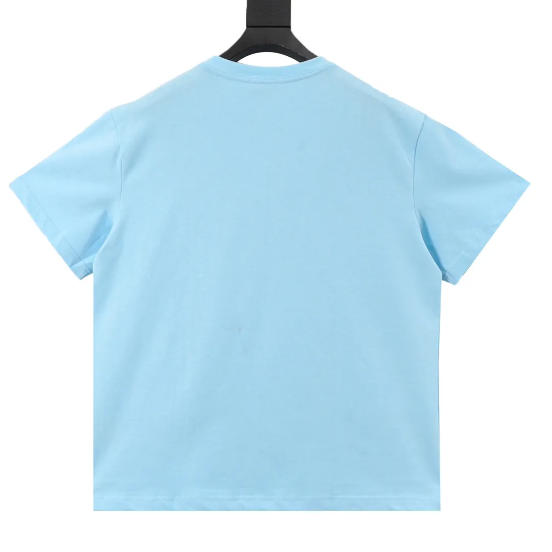 🅿️210 DIOR/Dior little blue cat embroidered short-sleeved T-shirt. Pure cotton double yarn fabric, using high-density thread embroidery, loose version, equipped with a full set of accessories. The fabric is soft, thick and complete with three standards, streamlined but not boring, versatile and atmospheric, interpreting the characteristics of casual fashion themes. The front little blue cat embroidery and the brand LOGO are combined with the design to integrate with the body, creating a rich and diverse texture to highlight the charm of diverse trend details. The same style for men and women. Size: XS-L