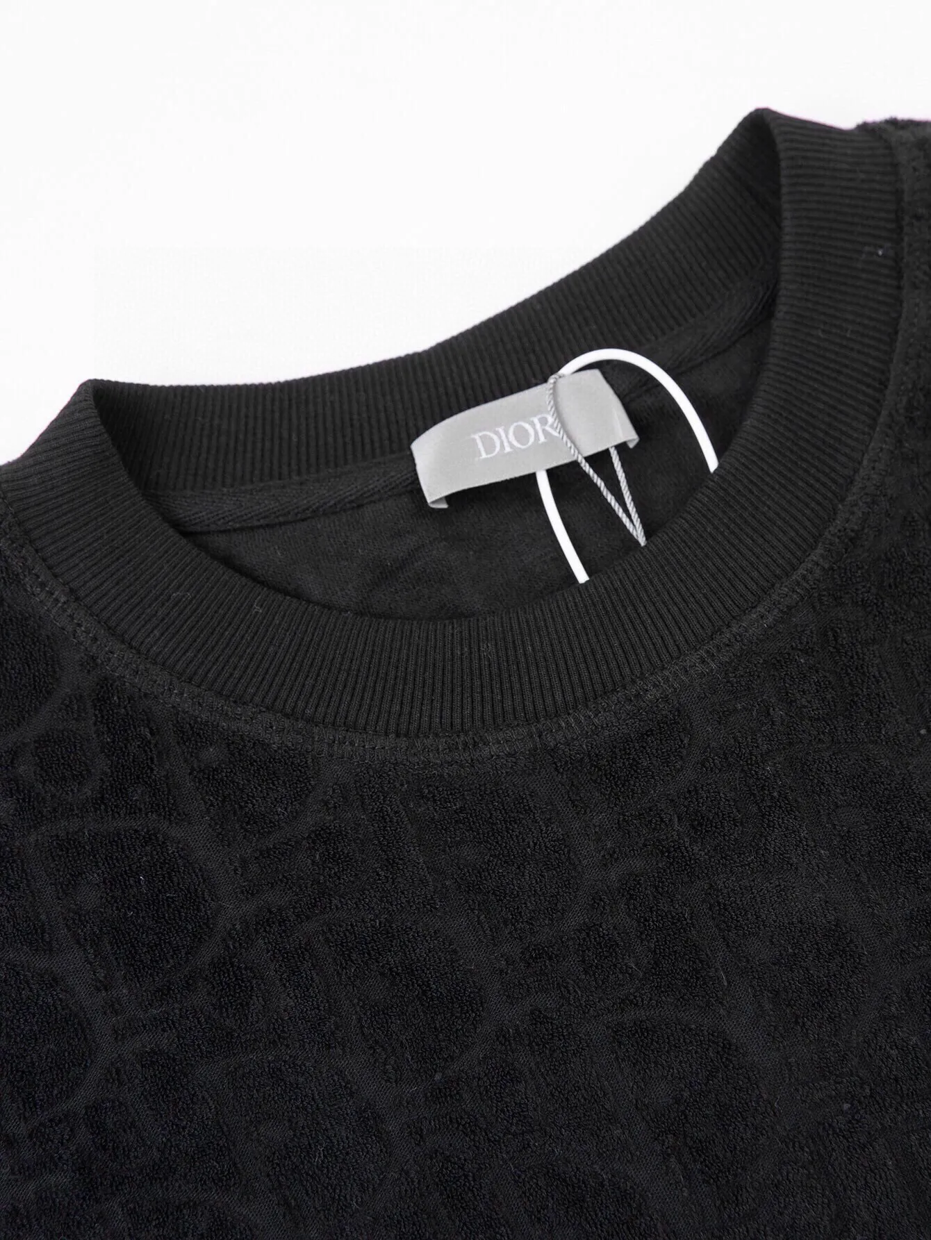 🅿️260 (ZP version) -Dior official website classic towel embroidered jacquard short-sleeved T-shirt, same style for men and women -Using the original 280g custom-made cotton imported Luwei towel jacquard fabric, threads are dyed in the same cylinder with zero color difference, exclusive quality difference currency, welcome to compare -Color: black white blue -Code number: S M L XL