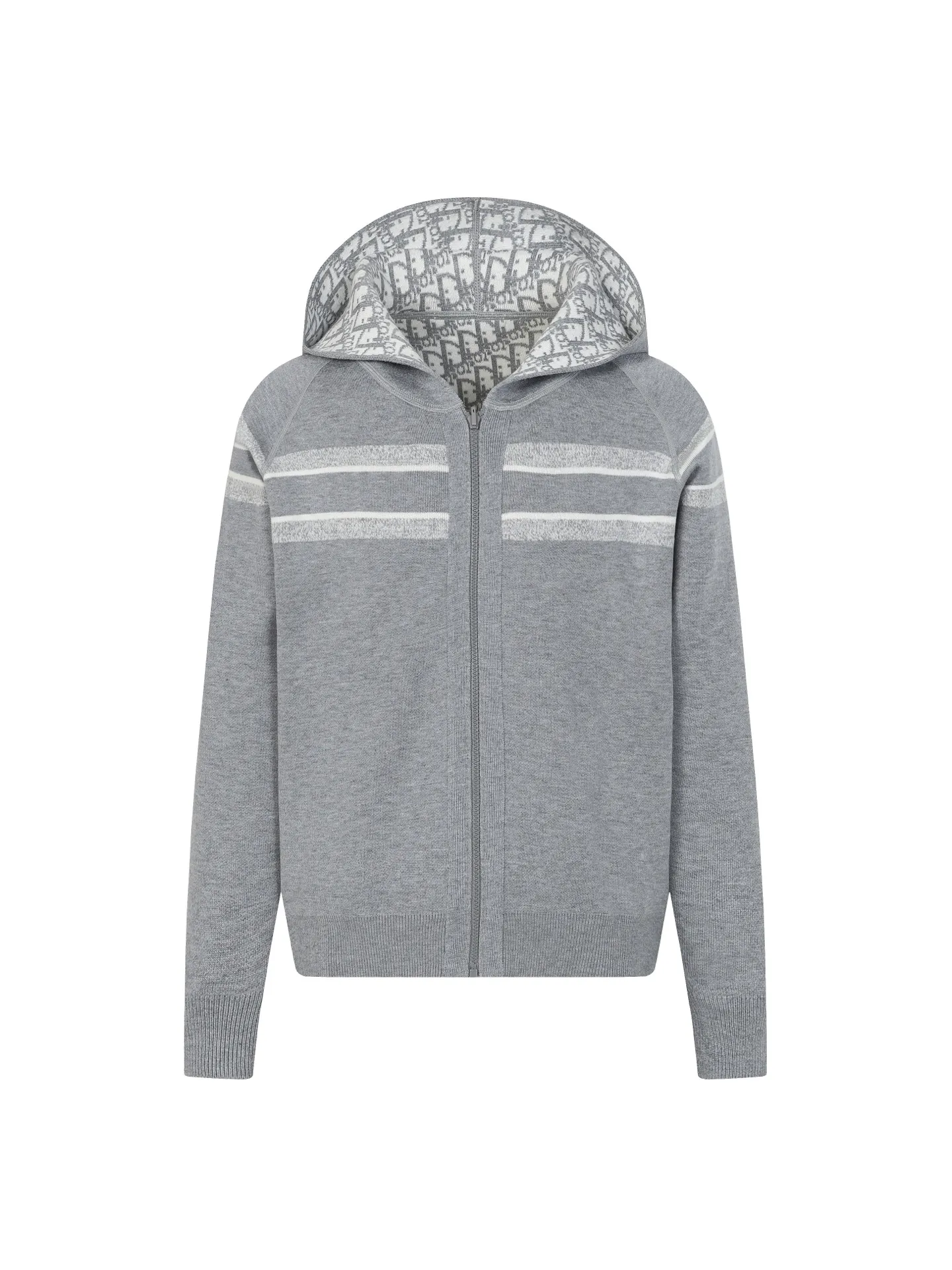 🅿️540 DIOR/Dior double-sided jacquard cashmere knitted hood (light gray) The original version was purchased for 22,337 and developed. The fabric is made of cashmere blended knitted fabric, which is soft and comfortable. It features a zip closure at the front and subtle ribbed trimming at the cuffs and hem. The reversible design features a solid blue hue on one side and the brand's signature Oblique pattern on the other, with Cistian strap detailing on the back. The unlined cut ensures a light and effortless fit, while the slim fit creates an elegant silhouette. The entire piece has exquisite craftsmanship, double-sided knitting technology enables reversible wear, and ribbed edges enhance the three-dimensional effect. Dry cleaning and maintenance are recommended to maintain the delicate texture of cashmere fabrics. This piece is both casual and fashionable, and can be easily matched with all kinds of clothing, showing the brand's exquisite craftsmanship and classic aesthetics. Color: Navy Gray Light Gray Size: S M L