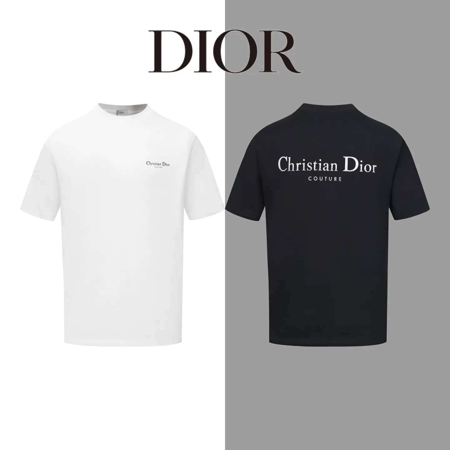 🅿️170 Style #Z10 Round neck short sleeves with dior lettering on the front and back. The same style as the LOUISVUITTON official website. Fabric: 32-count double yarn 280g pure cotton fabric. Weaving and dyeing threads of the same color in the same cylinder. Consistent colors. Process: imported machine white ink direct-jet printing. Supporting: complete three-label cardboard, oil paper and code sticker packaging. High-temperature pre-shrinking process before production, no shrinkage and deformation. Imported machine professional plate production os version Can wear up to 200 pounds. The size is measured manually. The error of 2-3cm is normal. Color: black white size: s m l xl
