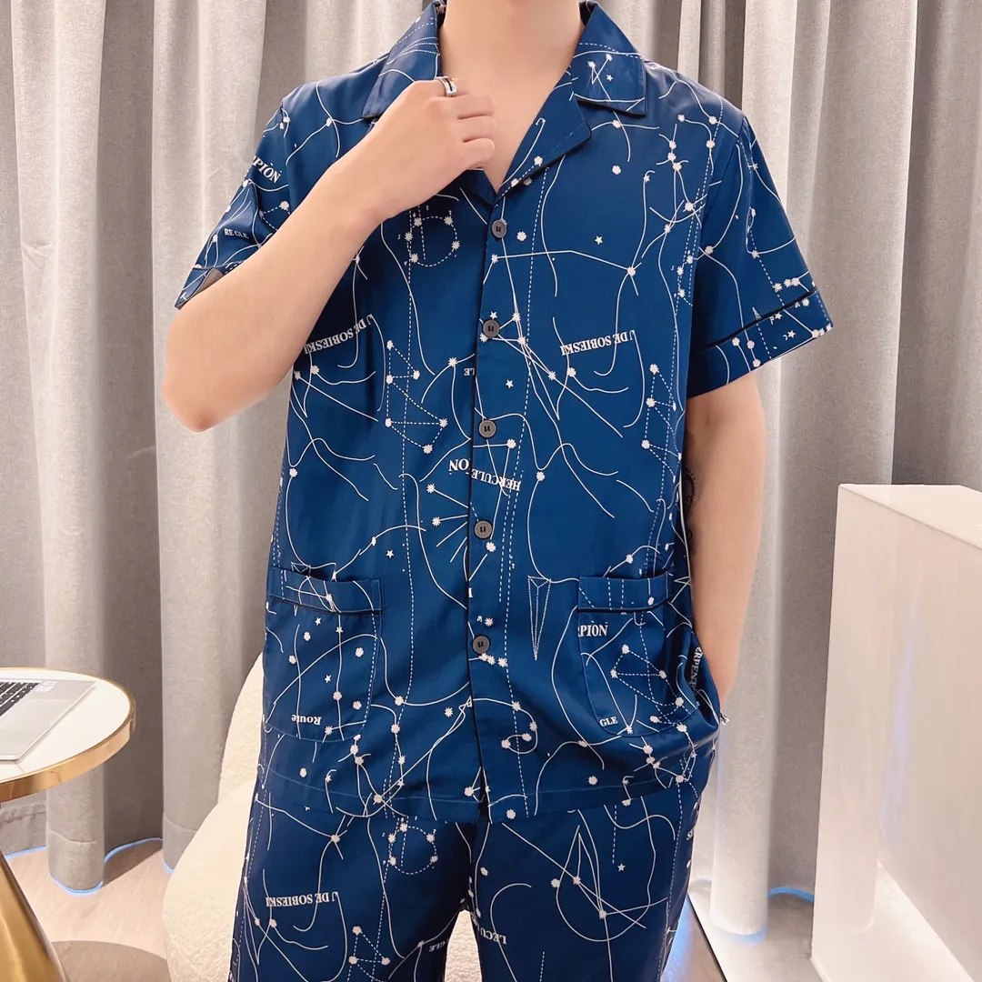 🅿️340 DIOR Dior home wear, high-end Korean silk fabric, skin-friendly, soft and comfortable, same style for men and women, women's size: S～L, men's size: M～XXXL