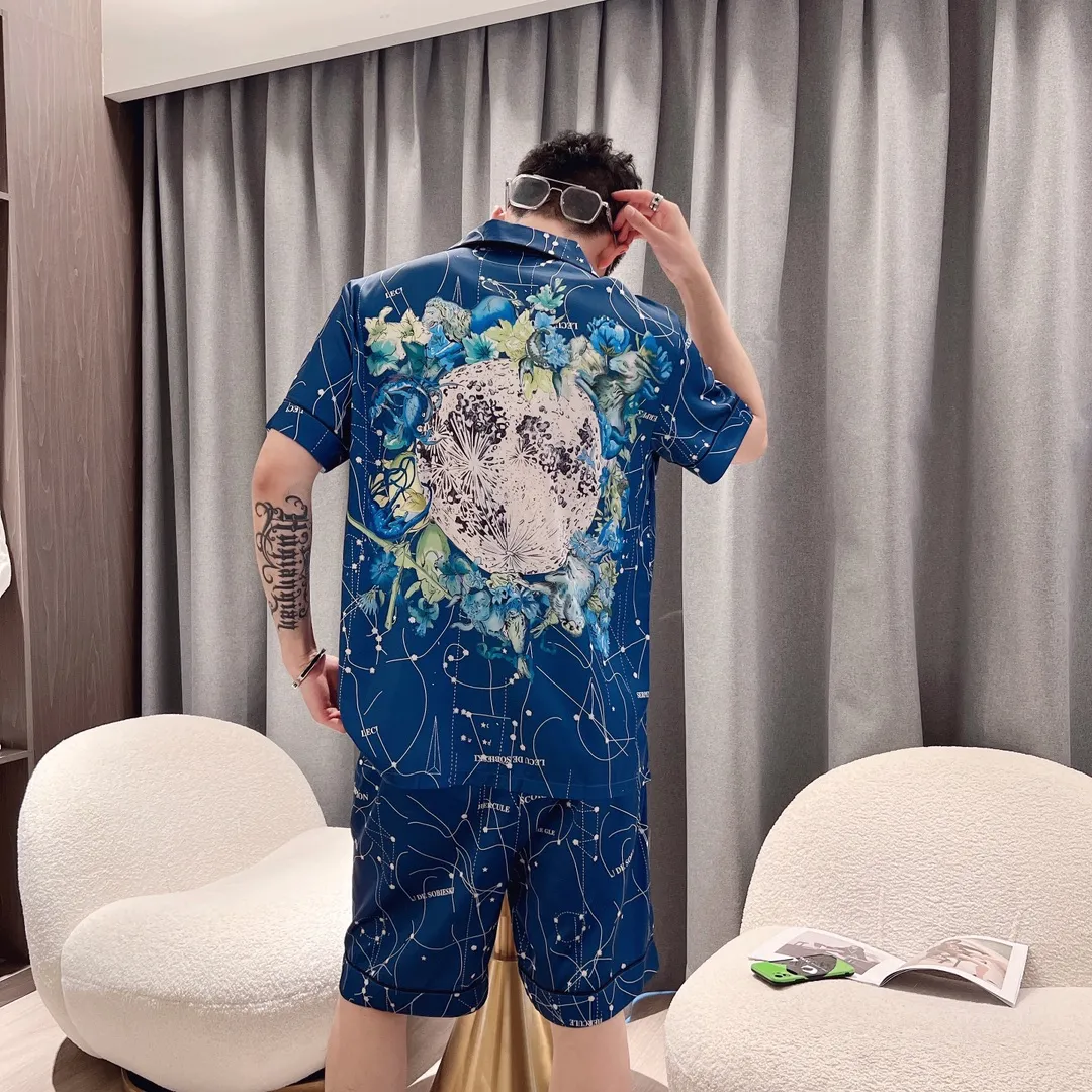🅿️340 DIOR Dior home wear, high-end Korean silk fabric, skin-friendly, soft and comfortable, same style for men and women, women's size: S～L, men's size: M～XXXL