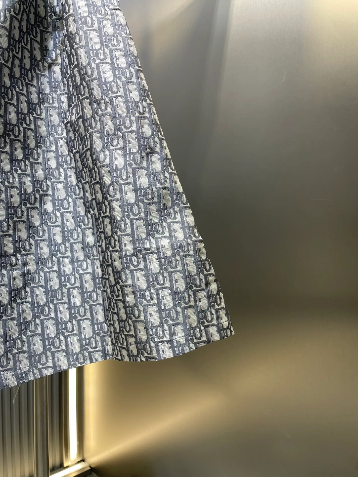 🅿️440 Dior 🌟【Top Replica】Home Presbyopia series dress with belt Customized yarn-dyed jacquard LOGO fabric Classic stand-up collar waist A-line skirt style that does not flatter the upper body and looks slim Thread stitching is casual and fashionable for age-reducing girls Size: SML