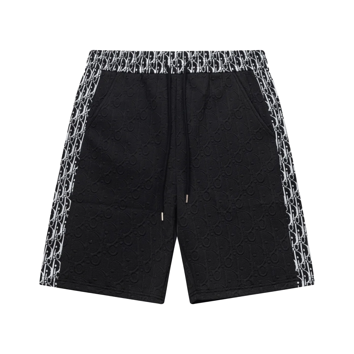 🅿️200 DIOR Dior 2025 new model Light luxury Ribbon splicing Back opening pockets Daily commuting for men and women A must-have casual shorts Customized jacquard fabric Built-in drawstring to adjust the elastic waist design