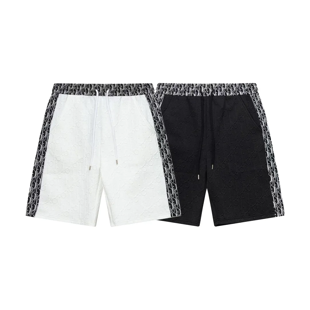 🅿️200 DIOR Dior 2025 new model Light luxury Ribbon splicing Back opening pockets Daily commuting for men and women A must-have casual shorts Customized jacquard fabric Built-in drawstring to adjust the elastic waist design