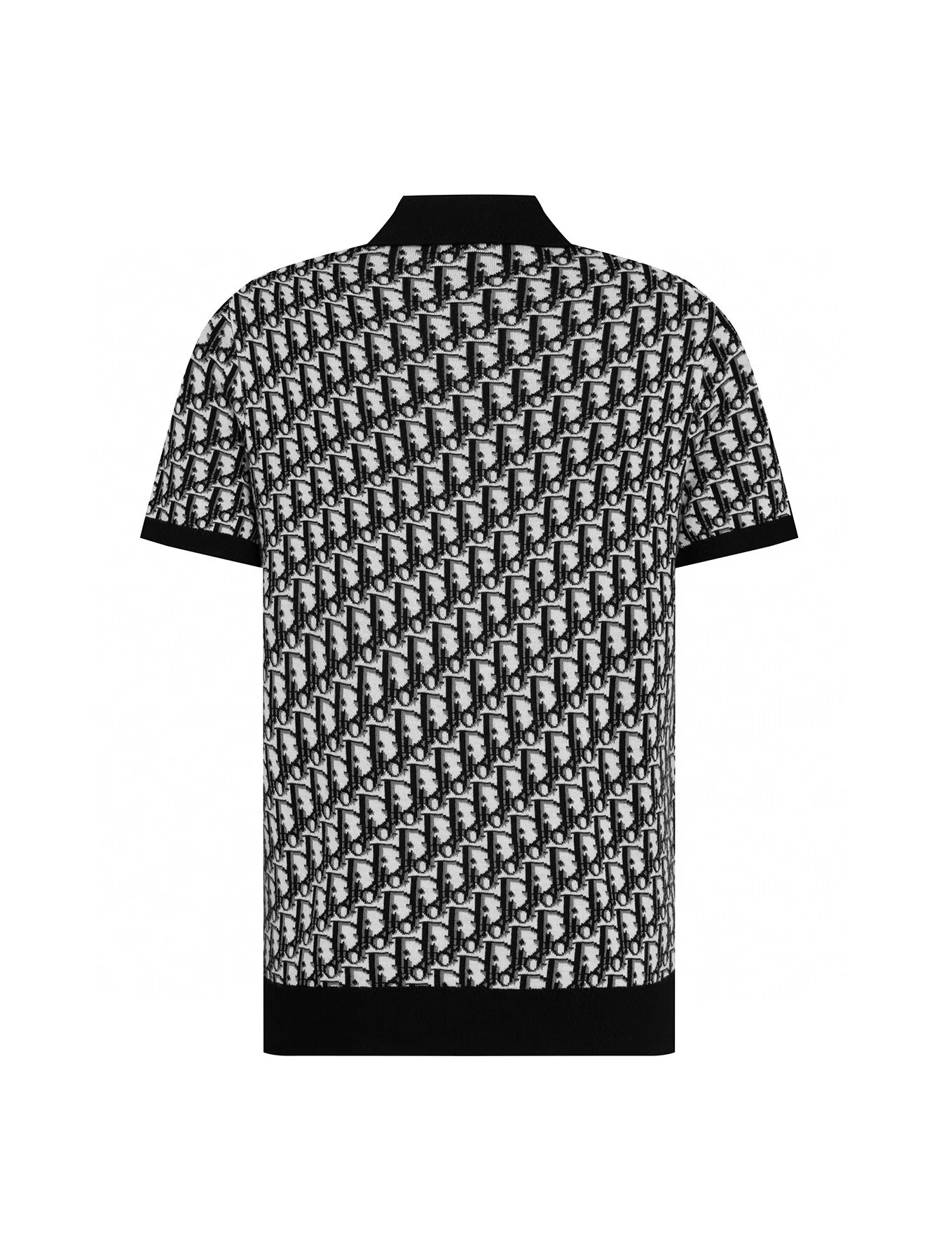 🅿️340 (ZP version) -Dior official website classic letter jacquard Tencel knitted short-sleeved Polo shirt, same style for men and women -Using ZP custom-dyed Tencel knitted fabric, threads are custom-dyed in the same cylinder with zero color difference, full set of accessories customized to distinguish the market currency, welcome to compare -Color Black White -Size S M L XL
