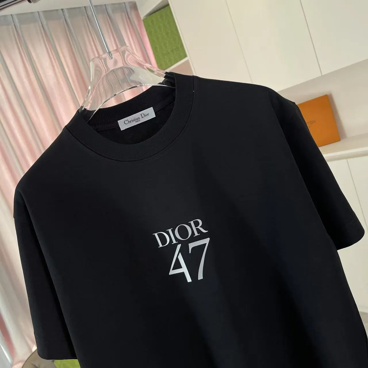 🅿️170 Dio Dior 2025 summer new style Letter logo three-dimensional silicone printing Short-sleeved T-shirt Customized fabric 300g Same style for men and women Color: Black White Sky Blue Iron Gray Size: S M L XL XXL Five codes​
