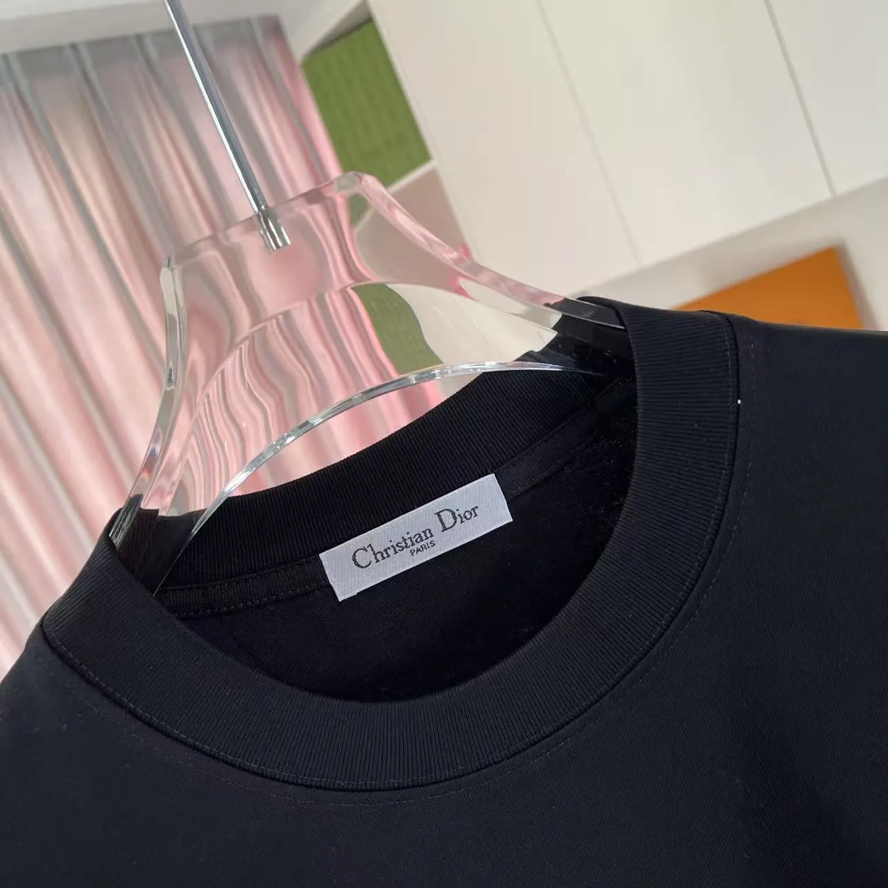 🅿️170 Dio Dior 2025 summer new style Letter logo three-dimensional silicone printing Short-sleeved T-shirt Customized fabric 300g Same style for men and women Color: Black White Sky Blue Iron Gray Size: S M L XL XXL Five codes​