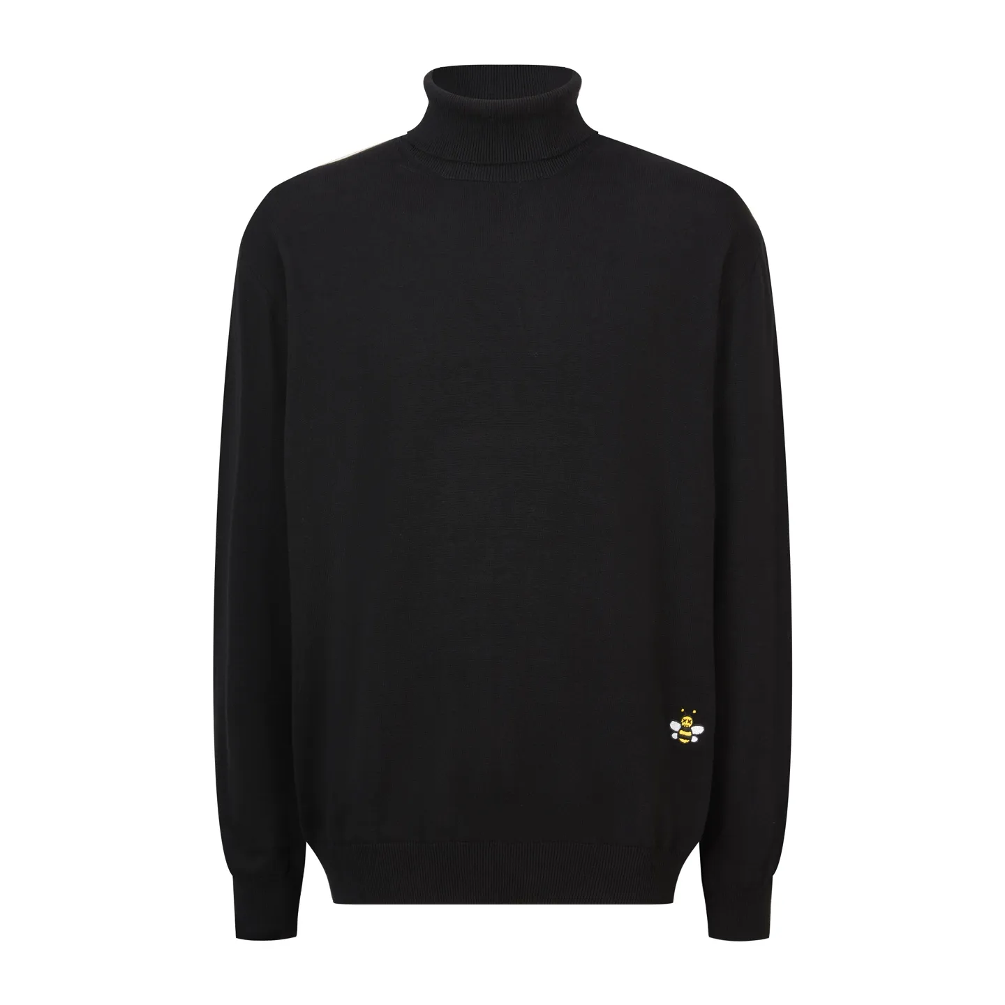 🅿️460 [Exclusive supply] CD Little Bee embroidered turtleneck bottoming sweater. The original version was purchased and developed by 6347. The fabric is made of 75% cashmere and 25% cotton. The upper body of this type of garment has a certain warmth-keeping effect and a soft feeling on the upper body. The embroidery uses 3D three-dimensional embroidery, and the embroidery effect is perfectly restored by imported machines. The color and size are consistent with the original version. This CD sweater is a new take on a classic piece. Crafted from black cashmere jersey, it's uniquely embroidered with a 3D Bee logo embroidered on the front. Designed with a high collar and regular fit, it can be easily worn with tailored trousers for a stylish look. Size:S-M-L-XL