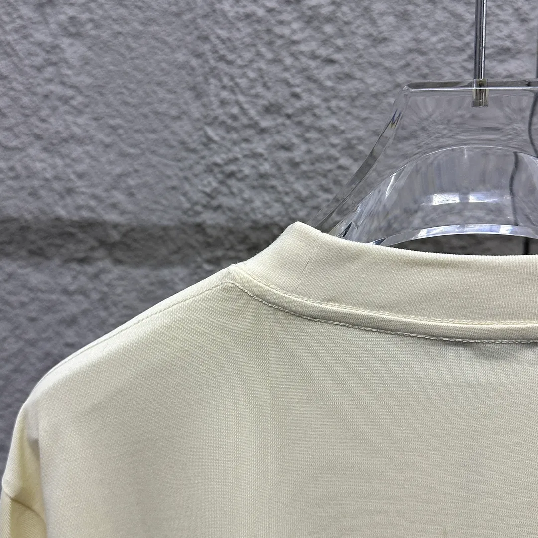 🅿️180 Dio Dio 2025 spring and summer new style Five-pointed star letter printing on the chest Short-sleeved T-shirt Customized double yarn plain cotton 300 fabric Same style for men and women Color: black white apricot Size: S (90-130 pounds) M (120-150 pounds) L (140-165 pounds) XL (160-180 pounds) XXL (180-210 pounds)