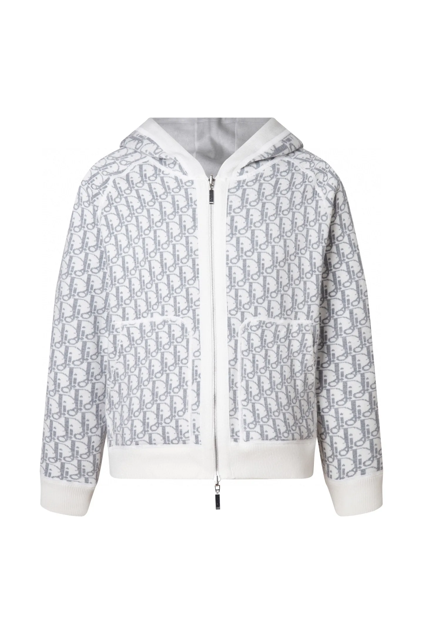 🅿️720 (No pressure in and out of the cabinet🔥 ZP version) Thick cashmere Double-sided🉑️Wearable The size is too large⚠️-Dior official website classic style🔥 Double-sided wearable different style letter logo jacquard cashmere blend hooded sweater jacket Men and women alike -Using ZP custom-dyed cashmere wool 98% cashmere fabric Threads are custom-dyed in the same cylinder with zero color difference Full set of auxiliary materials customized to distinguish the market currency. Welcome to compare - Color White Gray Dark Gray - Size S M L S-150 M -170 L-200 or less