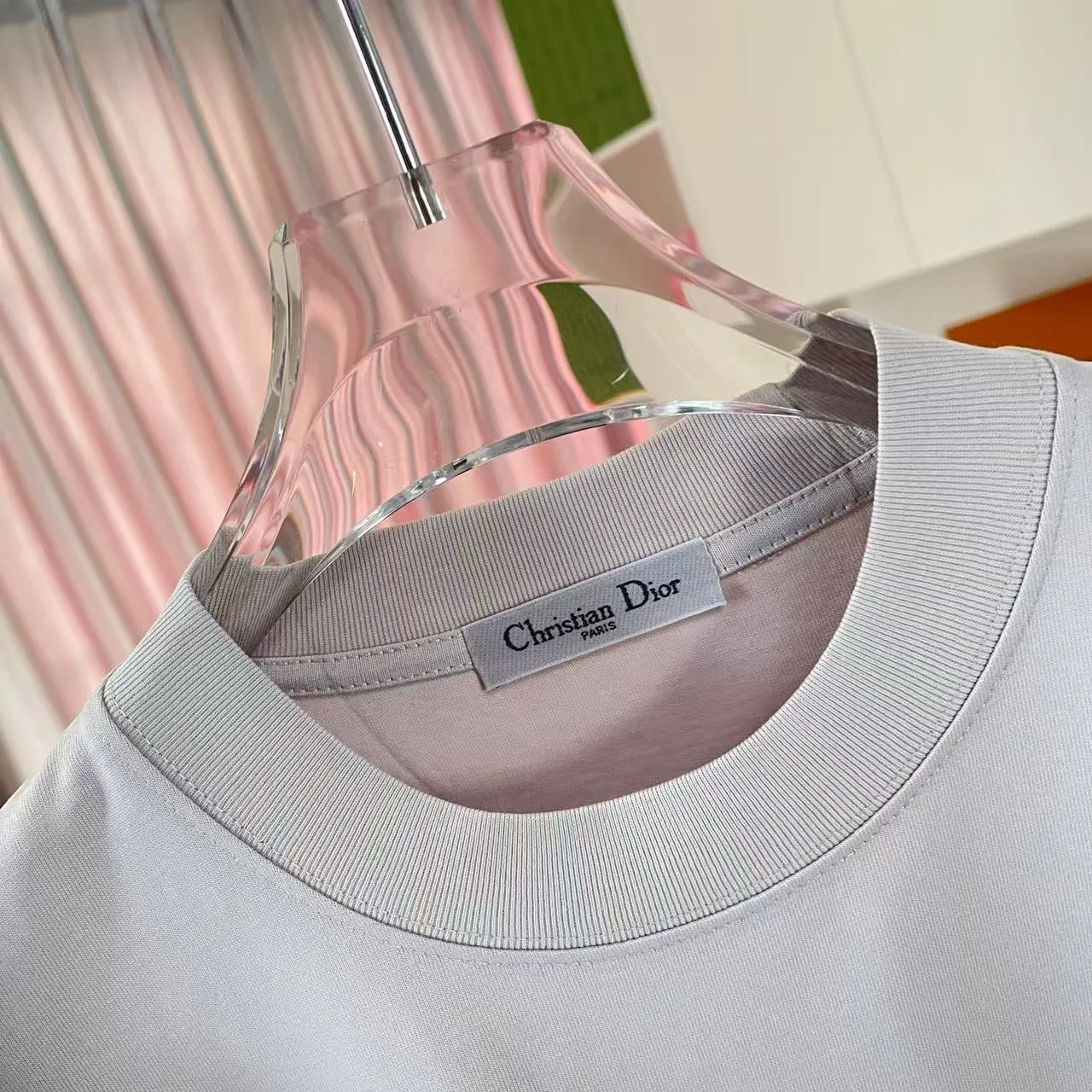 🅿️170 Dio Dior 2025 summer new style Letter logo three-dimensional silicone printing Short-sleeved T-shirt Customized fabric 300g Same style for men and women Color: Black White Sky Blue Iron Gray Size: S M L XL XXL Five codes​