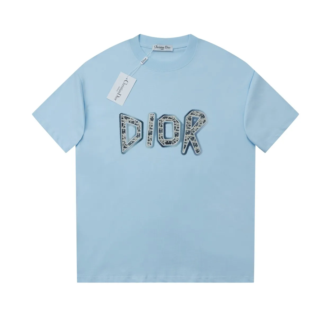 🅿️210 High quality ✨DIO✨🆕Classic logo letter pattern short sleeves. Official website synchronization, pure cotton fabric at the counter! Comfortable against the skin, durable and easy to wear, classic and simple logo design, meticulous original craftsmanship, customized 290G same vat dyed fabric, very comfortable to the touch, latest brick cabinet synchronization, OS drop shoulder version, fashionable and personalized, super versatile and good-looking, very suitable for both men and women, a must-have style, tag, collar label, washed wheat, three complete labels, black, blue, sky blue, green, military green 5️⃣ color S M L XL