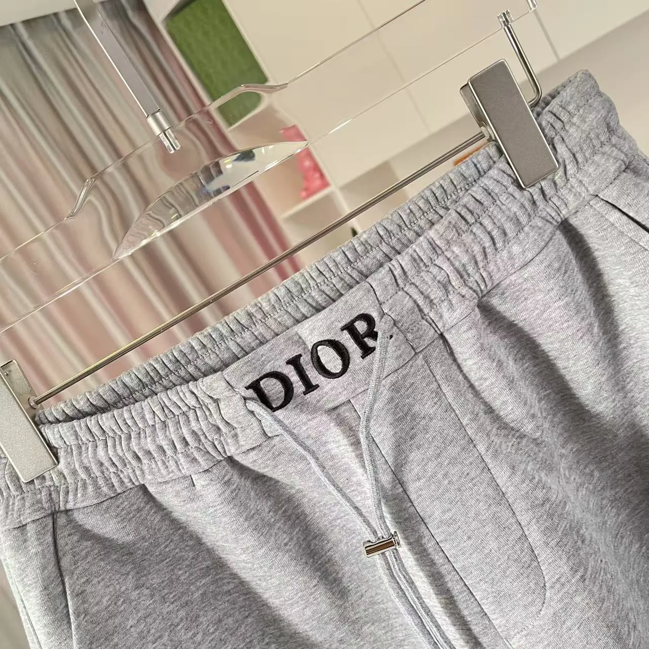 🅿️280 Dio 2025 new summer shorts, personalized letter logo embroidery, customized fabric 350g, same style for men and women, color: black, white, gray, size: M L XL XXL XXXL five sizes
