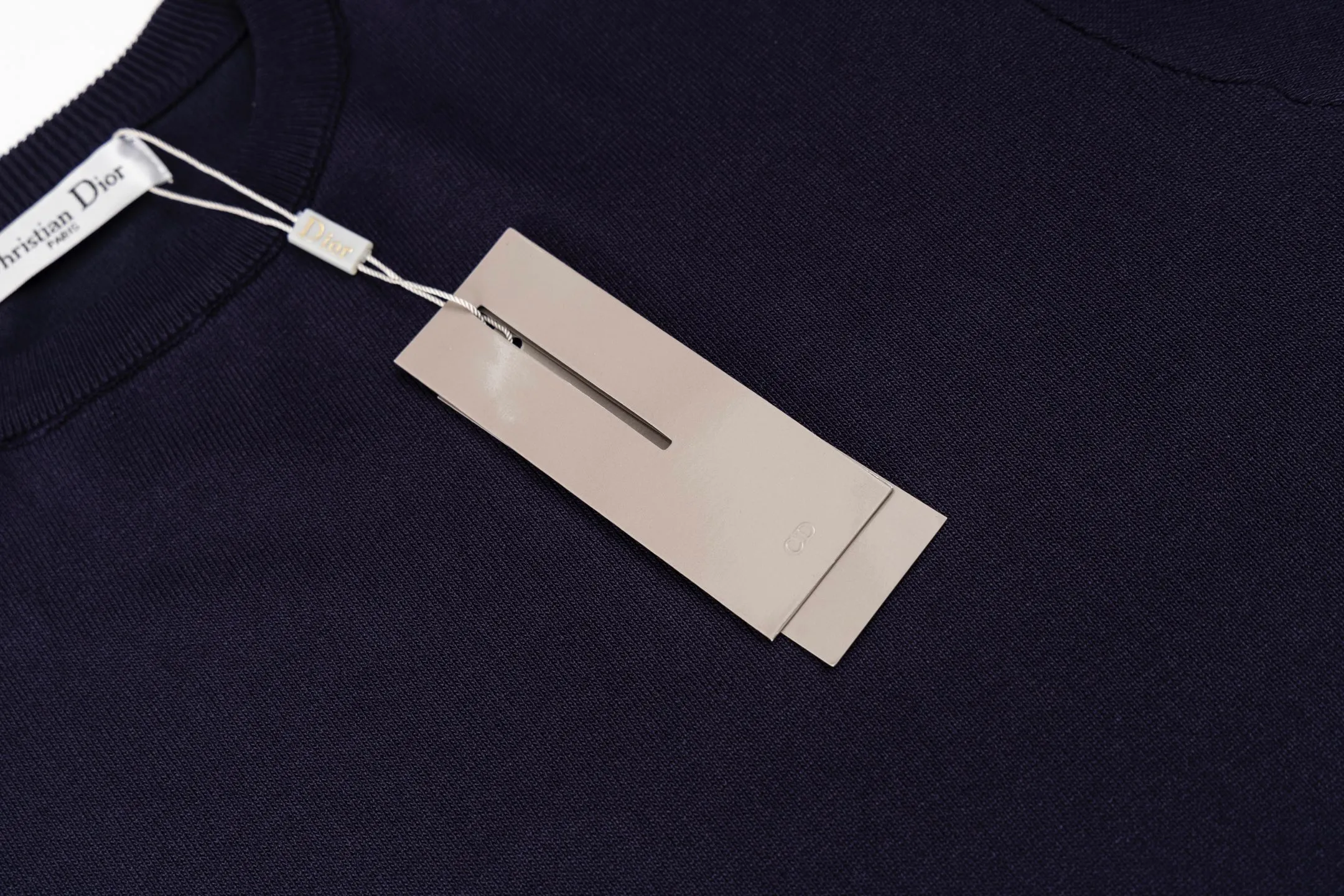 🅿️180 Style #Z25 Dior all-over printed webbing round neck knitted short-sleeved DIOR official website consistent style Fabric: Imitation wool fine cotton knitting Same color woven and dyed threads in the same cylinder Matching colors: complete three standards Cardboard oil paper code sticker packaging High temperature pre-shrinking process before production, no shrinkage and deformation Imported machines for professional plate production os version Can wear up to 200 pounds Manual measurement of size An error of 2-3cm is normal. Color: Navy Blue Size: s m l xl