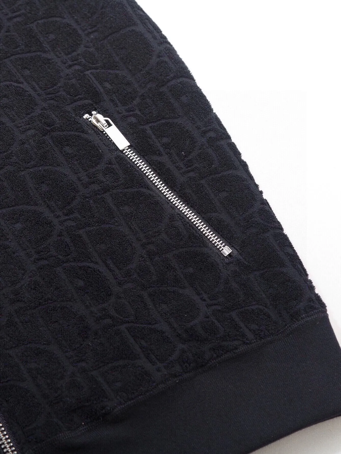 🅿️500 (zp version) Long-term replenishment - Dior presbyopic all-over printed towel embroidered jacquard splicing presbyopic hooded hooded jacket with velvet - Made of original imported terry embroidered jacquard counter-woven and dyed fabric ZP consistent accessories customization Exclusive quality difference currency Welcome to compare - Color: black - Size: S M L XL