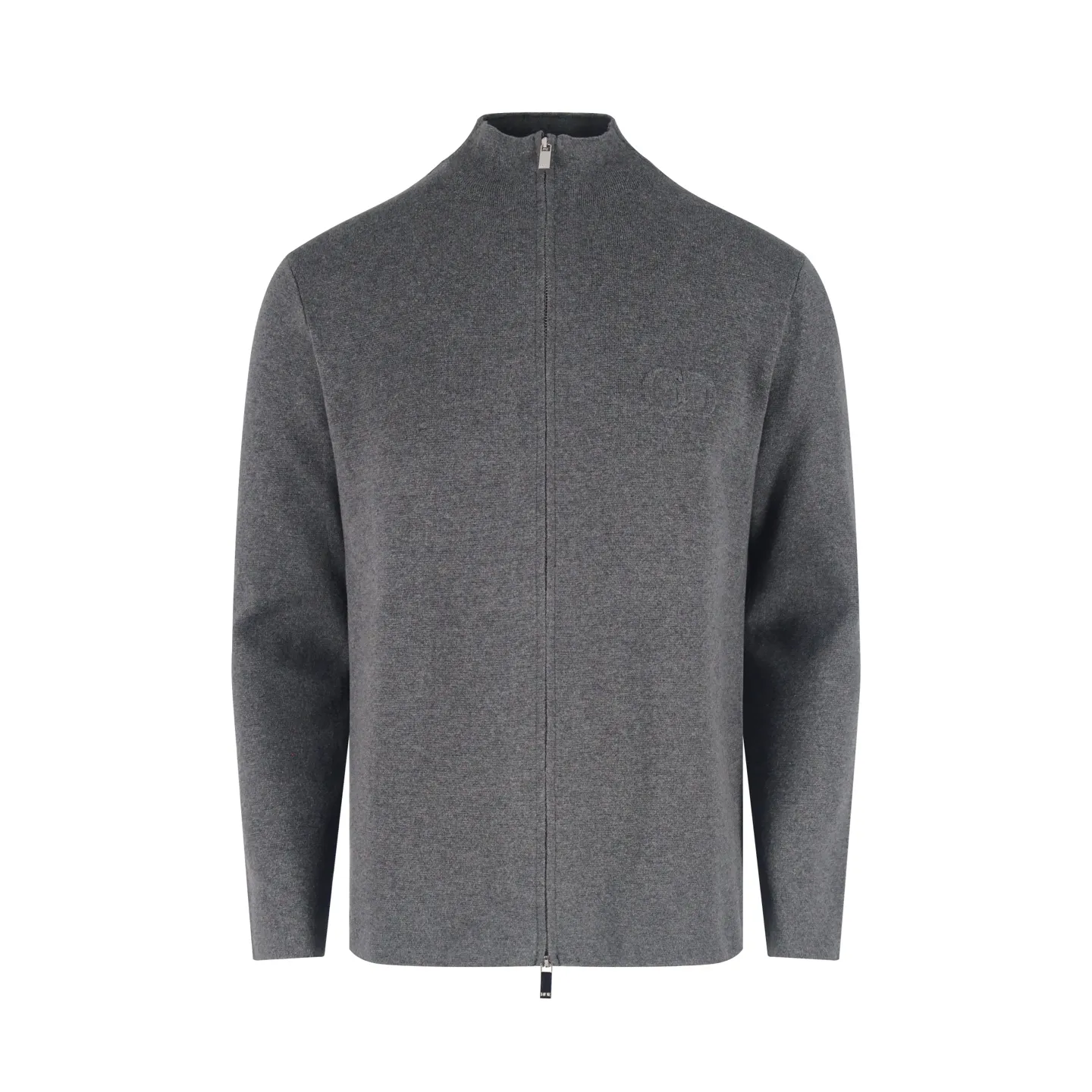 🅿️600 [Exclusive supply] CD chest logo zipper cardigan sweater (grey) Original purchase and development of 14160, custom-woven and dyed 100% cashmere fabric, close-fitting, soft, silky and skin-friendly, without the feeling of wool pricking the skin. Knitted with a mixture of two stitches on a German 16-needle Stoll machine. Three standards of excipients are independently developed and customized. The three-dimensional logo pattern taped on the chest highlights the brand's charm. Size:S-M-L