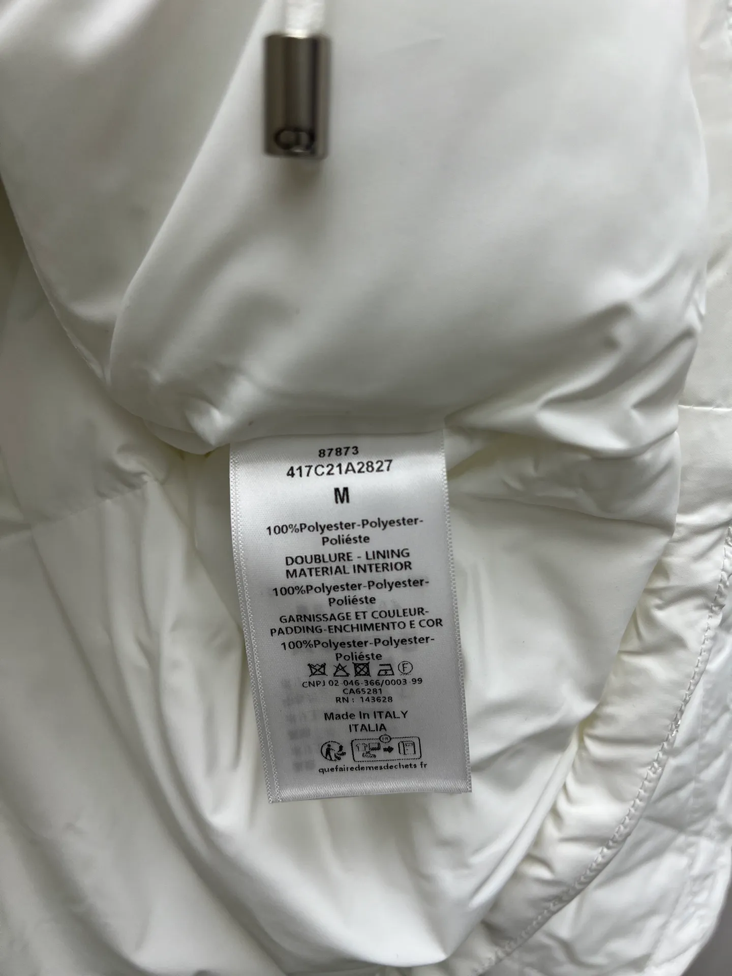 🅿️650 Dior 25ss new Dioralps quilted taffeta technical cannage pattern solid color hooded zipper long-sleeved cotton jacket women's size: S.M.L.