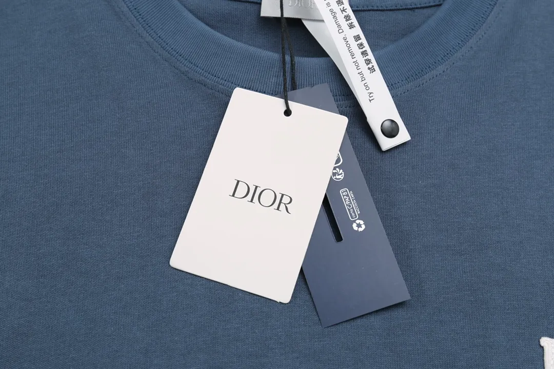 🅿️200 High-quality new DIOR-Dior-graphic design reinterprets the classic patch letter Dior logo short-sleeved T-shirt Size: XS-L