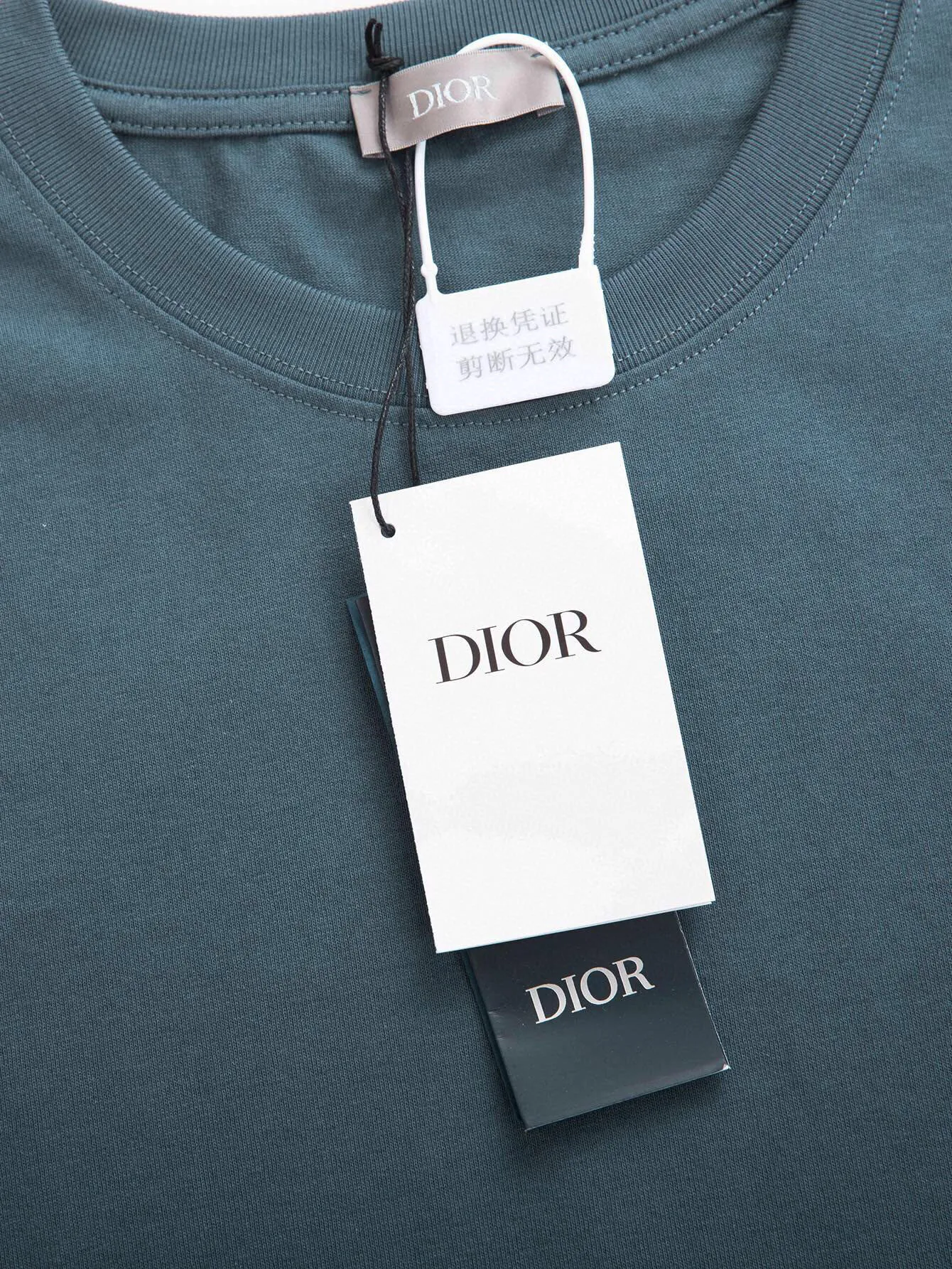 🅿️240 (ZP version) cabinet pressure-free version - Dior Dior 24 latest official website Three-dimensional embroidered short-sleeved T-shirt with chapter on the chest, same style for men and women - Used 300g of the original washed 100% cotton custom-dyed double yarn fabric Threads are dyed in the same vat with zero color difference Exclusive quality difference currency Welcome to compare - Color: white apricot blue - Size: S M L XL