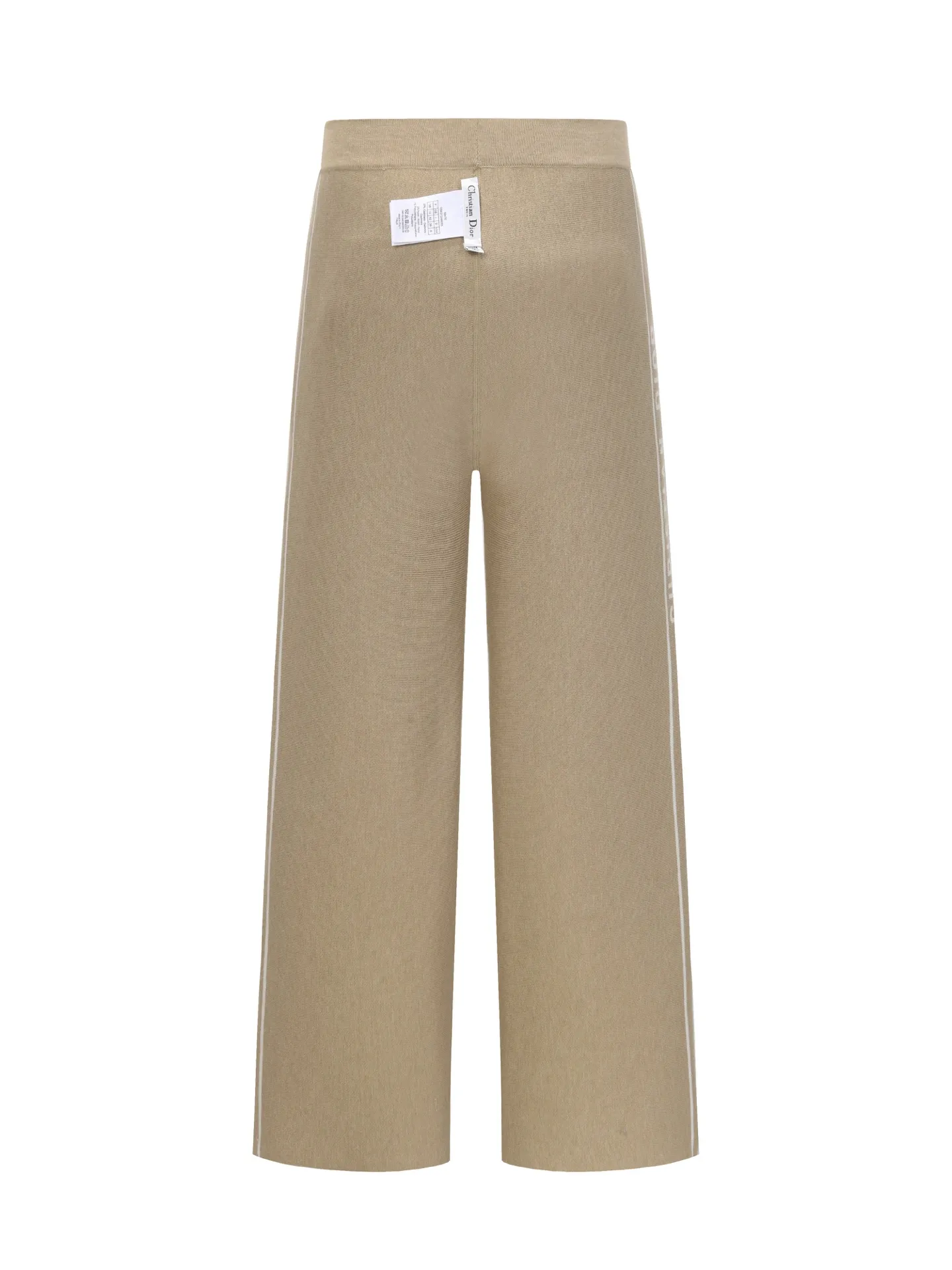 🅿️490 [High Quality] CD 25FW presbyopic reversible cashmere trousers (khaki) The fabric is made of imported cashmere yarn double-sided jacquard fabric and can be worn on both sides. The fabric uses monogram jacquard double weaving technology to present the brand's iconic presbyopia pattern, which combines luxurious texture with practical functions. Swiss machine embroidery stitching technology ensures every detail is exquisite and perfect, and the stitches are even and delicate. The classic straight-leg design subtly modifies the leg lines, making the upper body slim and elegant. Double-sided jacquard technology keeps both sides of the fabric flat and crisp, making it comfortable and layered. Selected high-quality cashmere yarn brings a soft and skin-friendly touch experience while having good warmth retention and breathability. The overall craftsmanship is exquisite, and high-end quality is reflected from fabric weaving to finished product sewing. It is an exquisite item that is both fashionable and practical. Size:S/M/L