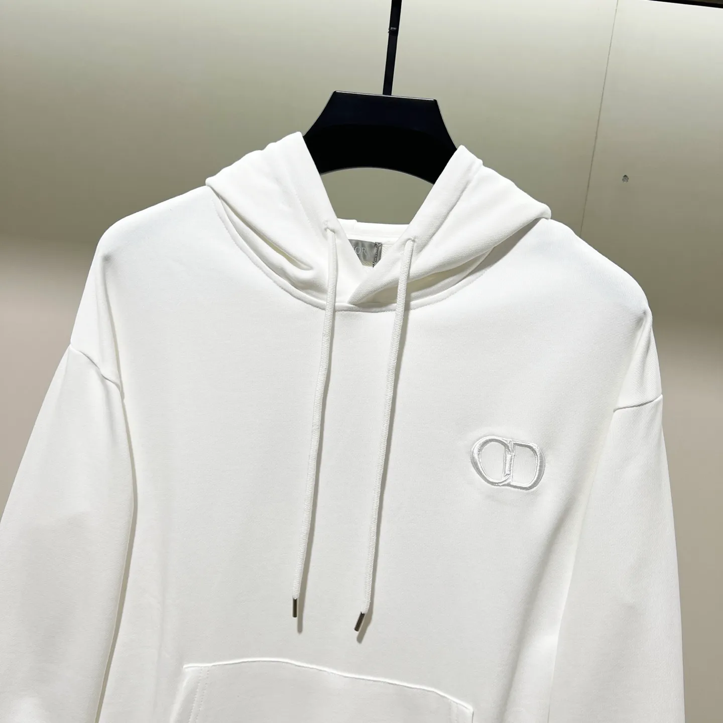 🅿️290 DIOR/Dior 420g pure cotton fabric hooded sweatshirt, classic and simple micro-label CD letter logo LOGO embroidery🪡 process, official synchronization, high version, high quality, fashionable personality, versatile trend, pure original quality, original fabric, tag, collar label, washed wheat, complete three standards, color: black, white, pink, gray, khaki. Size: XS-L