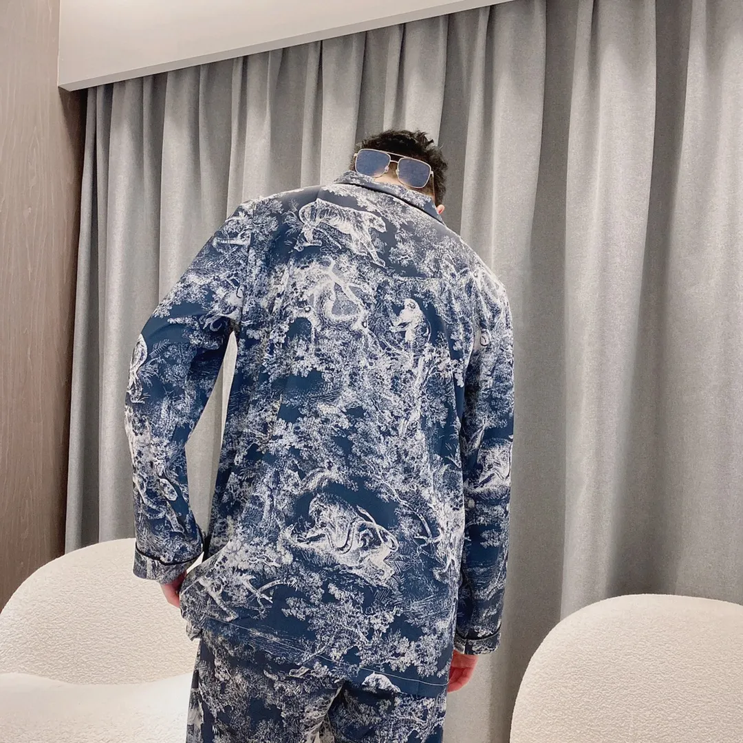 🅿️360 Dior home wear, high-end Korean silk fabric, soft and comfortable, same style for men and women, women's size: S～L, men's size: M～XXXL