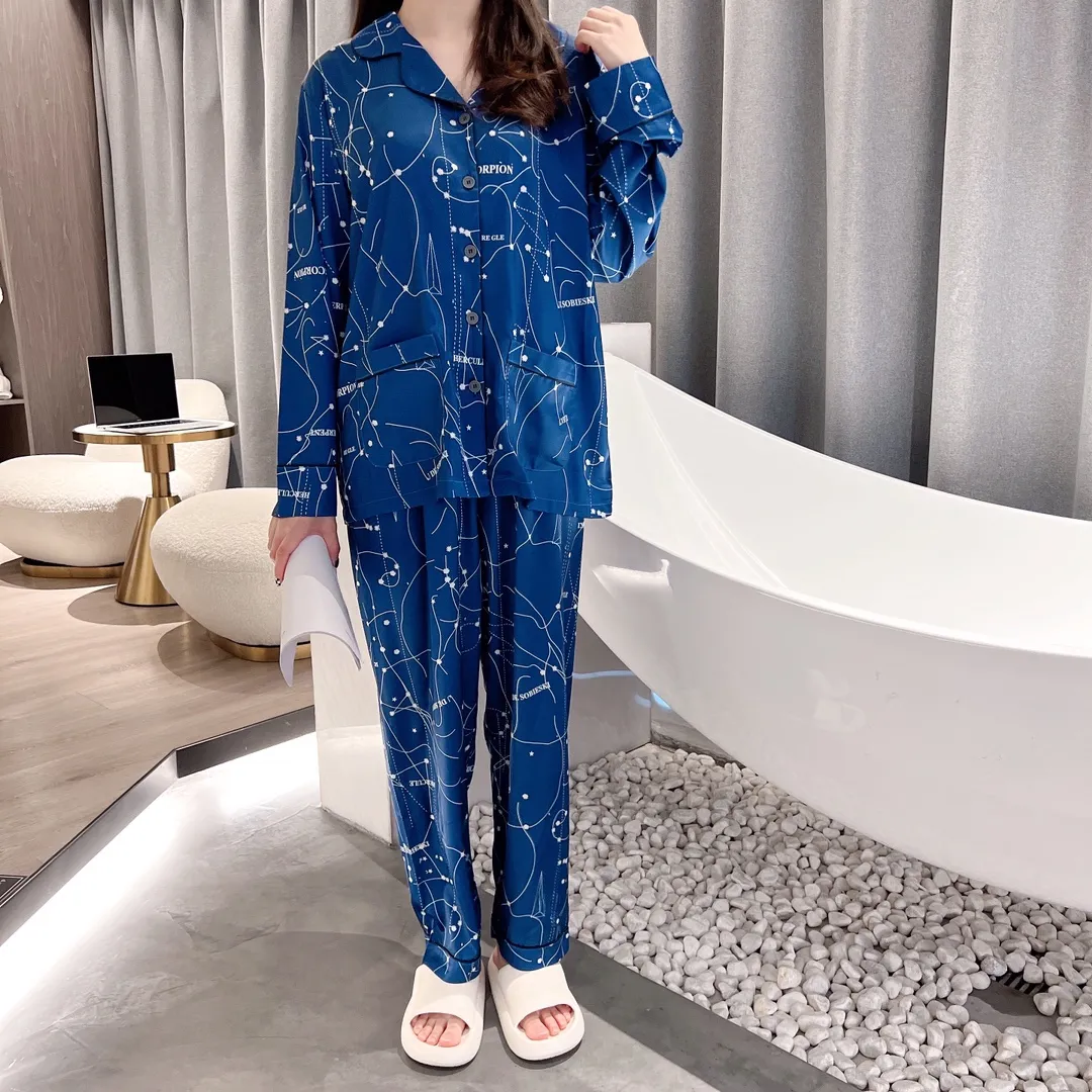 🅿️360 2023 Dior Dior home wear, high-end Korean silk fabric, skin-friendly, soft and comfortable, women's size: S～L