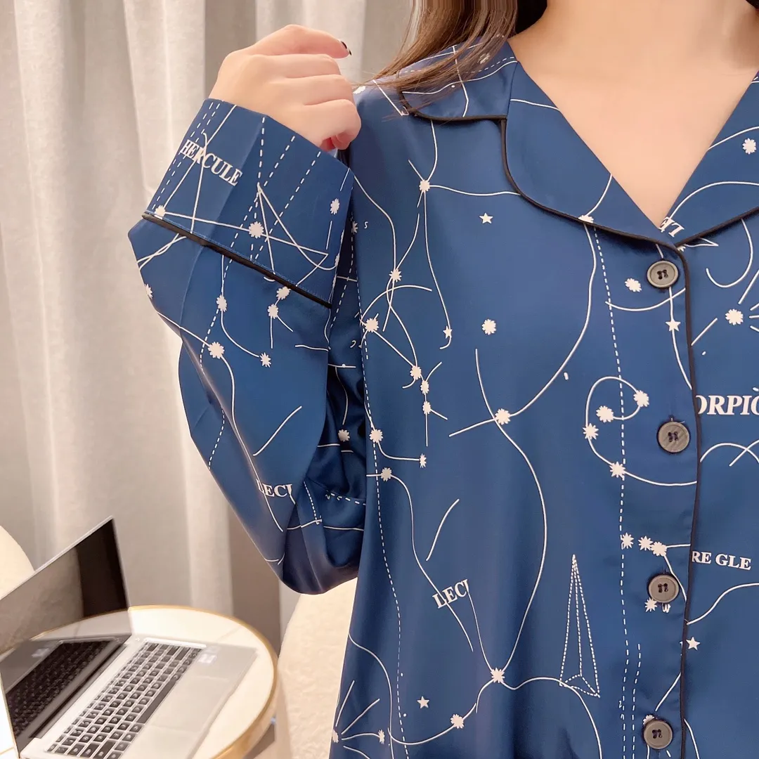 🅿️360 2023 Dior Dior home wear, high-end Korean silk fabric, skin-friendly, soft and comfortable, women's size: S～L