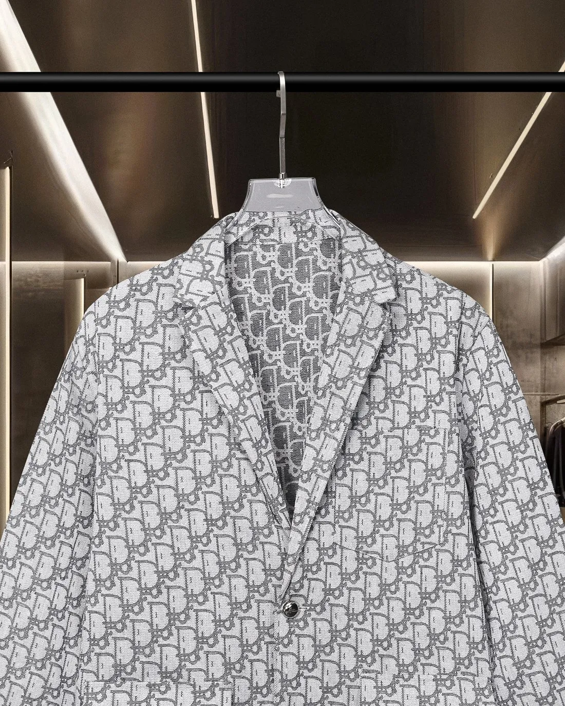 🅿️416 DIOR Dior's hot style is coming. All-over printed barrage logo lapel suit denim jacket. 2025ss official website new jacquard logo, exquisite logo. High-end version, custom-made fabrics at the counter. Highly breathable and comfortable, exquisitely crafted, with impeccable detail processing, custom-made logo engraved buttons, and complete three labels. Brand element design concept reflects high quality. It feels delicate and soft! It presents a casual cut and the upper body shape is great! 🐍Size: M-XXL