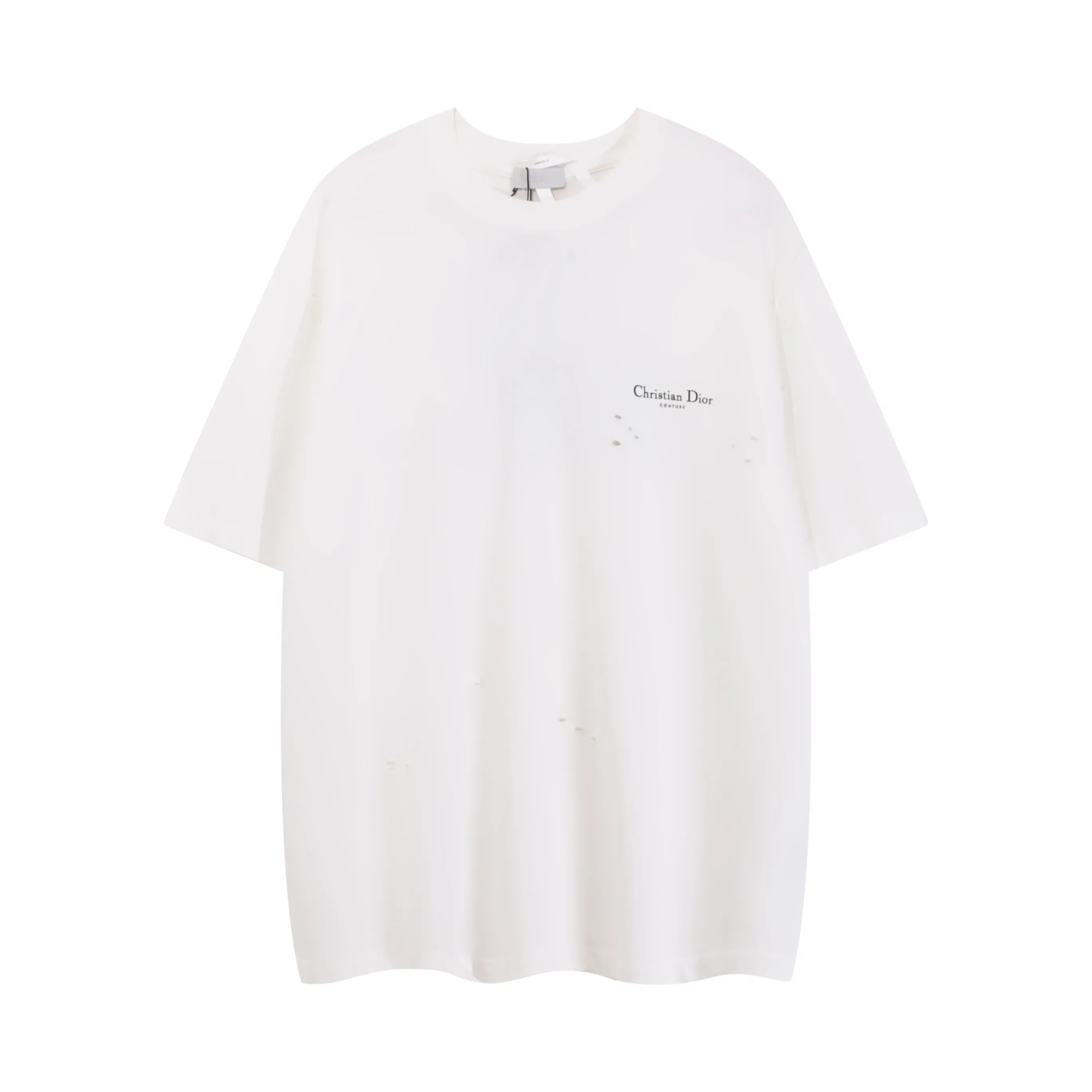 🅿️200 High-quality new CD 25SS early spring new joint series letter Lily of the Valley logo worn short sleeves light luxury essential item for daily commuting for men and women Correct version welcome to compare Detailed features ·320g 100% cotton double yarn jersey fabric ·Custom-dyed in the same vat, 32 pieces of special thickened double-strand 1X1 thread ·Manual hand-printed screen printing lily of the valley letter logo pattern, whole body cut, cuffs edging process, double-needle stitching and cross-stitching process ·Original main mark washed, size xs-l