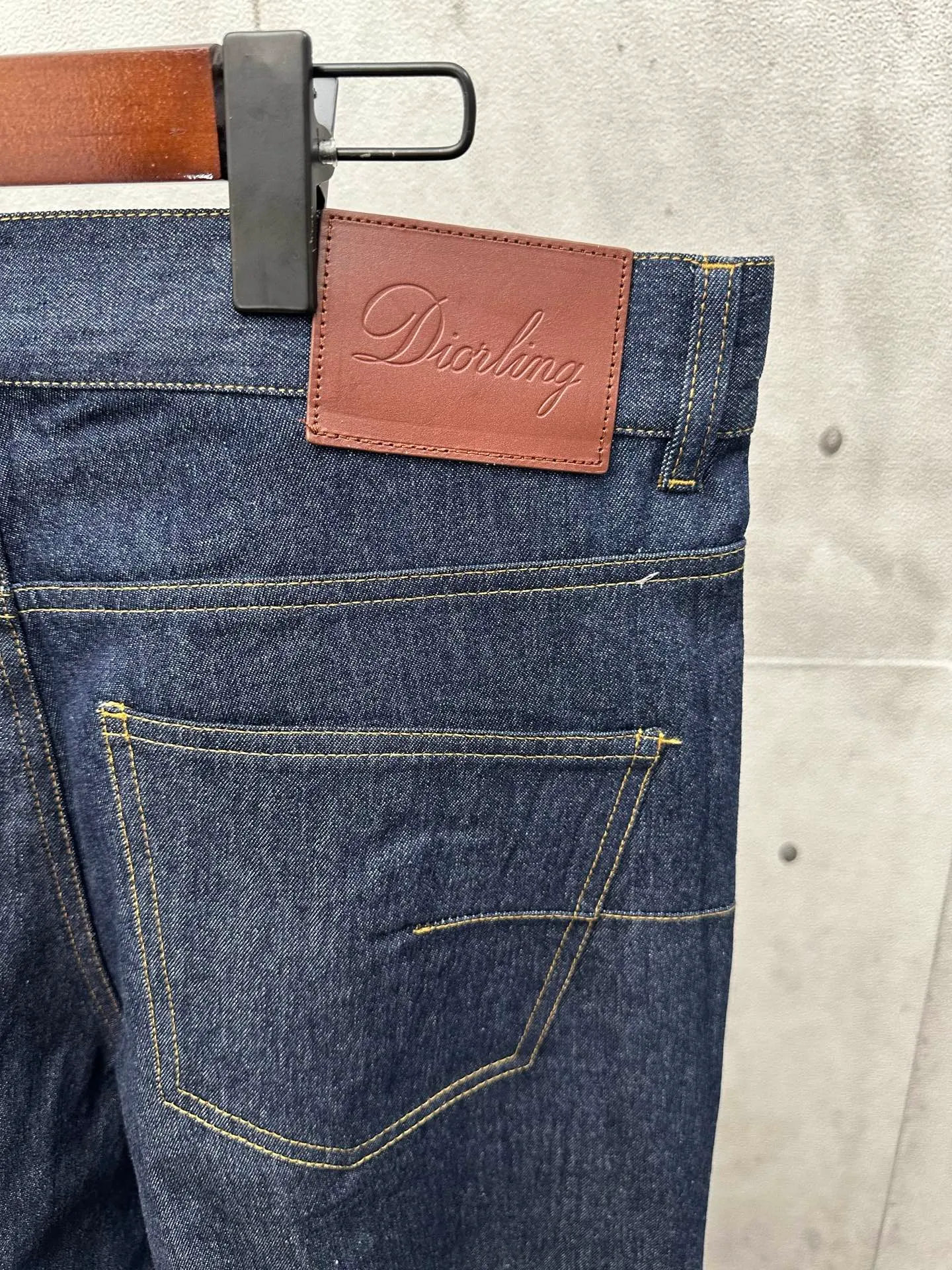 🅿️440 DIOR Dior 2025FW new navy blue cotton denim trousers. Designed with the Dior love logo from the Dior archives. Same style for men and women. Size: S M L XL