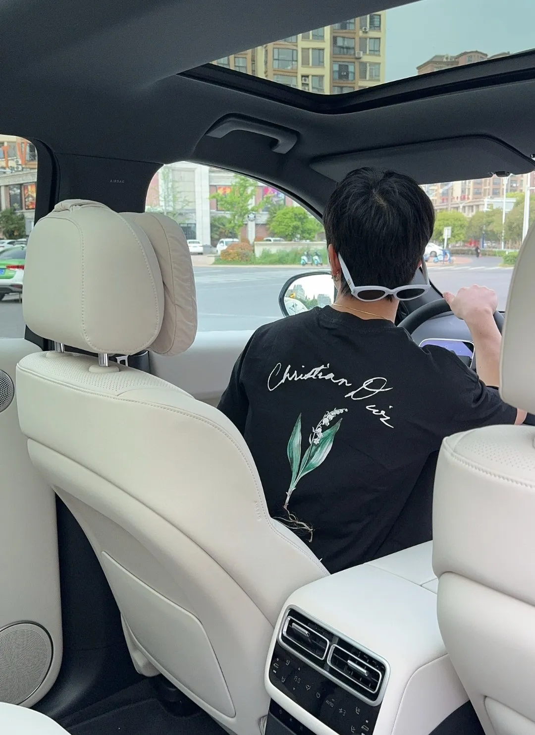 🅿️170 [DIOR Dior] 2025FW short-sleeved T-shirt LOGO printing High-end 26s double yarn 300g fabric Heavy fabric Customized frame ribbing in the same cylinder and dyeing Complete three standards Same style for men and women Color: Black White Size: S M L XL 2XL