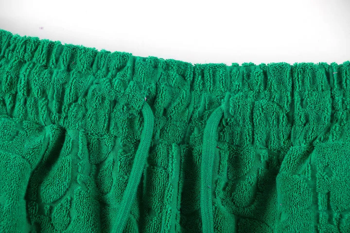 🅿️170 ❥B806# High quality Dior 2025Fall spring and summer new series Presbyopia jacquard terry shorts Custom weaving and dyeing pure cotton 100% gram weight 300G fabric Positioning and cutting heavy material size: S M L XL Color: green