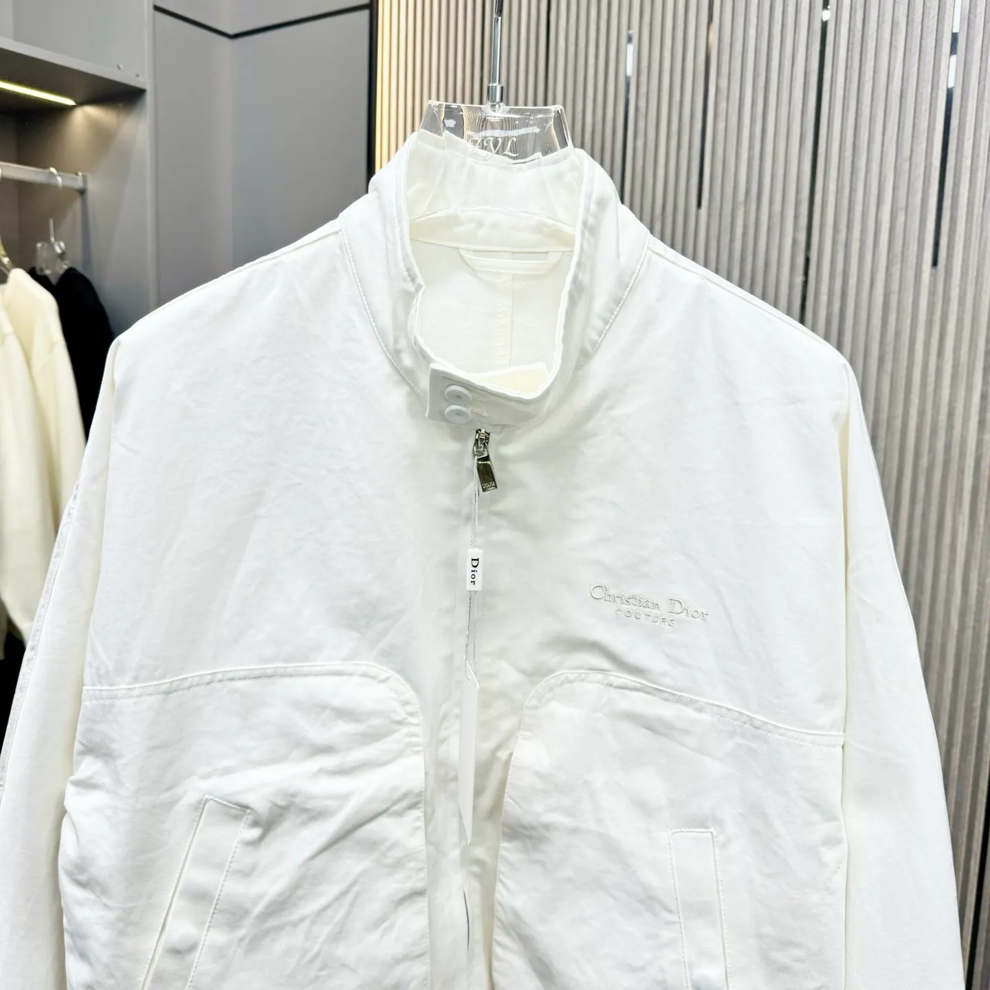 🅿️460 Dior 2025 autumn and winter new cotton combed fabric, three-dimensional pockets with logo embroidery on the front, dropped shoulder waist style hardware original 1:1 restoration, fine workmanship, handmade cloth buckles, full of details, same style for men and women SMLXL
