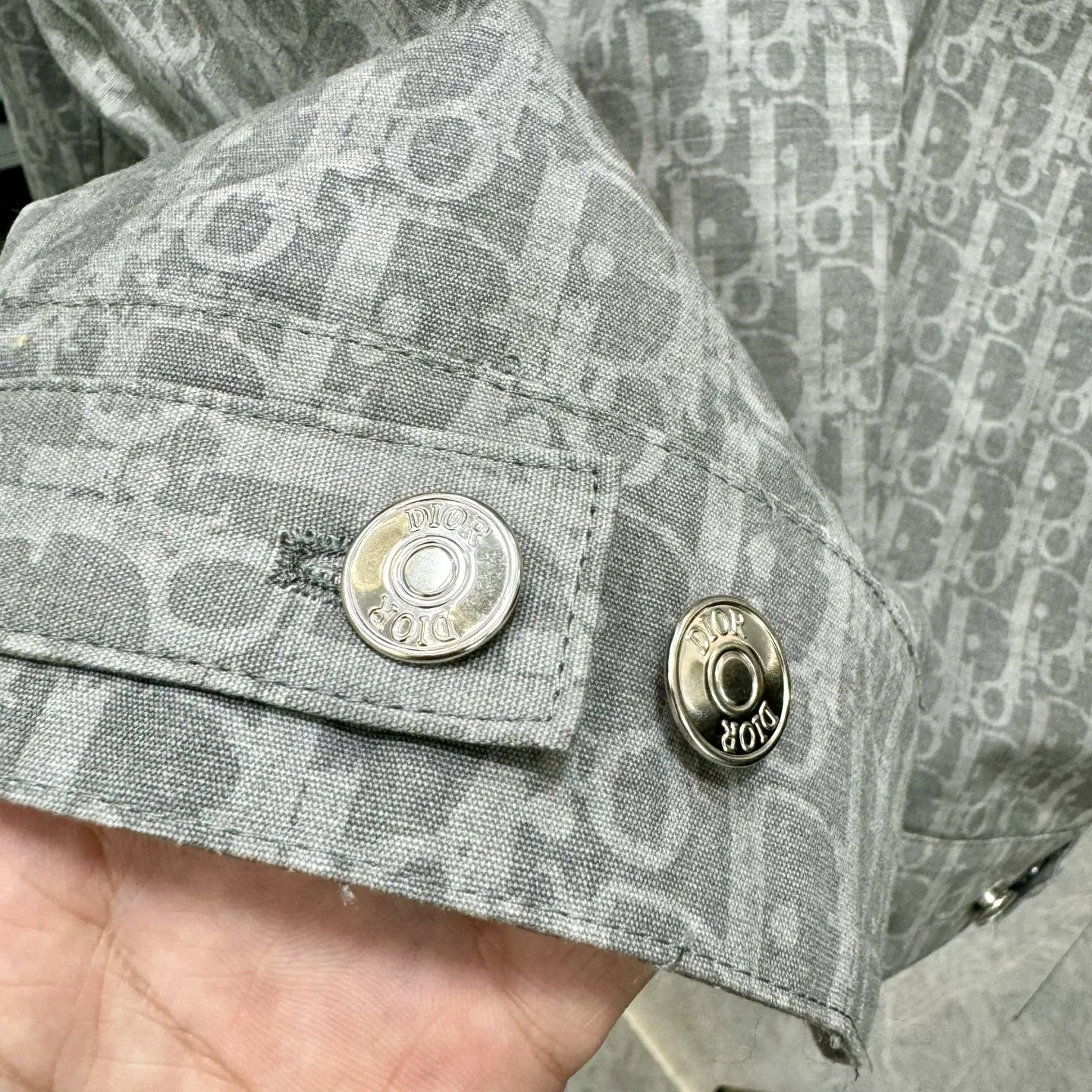 🅿️480 Dior Dior 25 early autumn new style lapel zipper jacket, denim golden all-over printed jacquard fabric, counterpoint cutting, multi-pocket design, customized original hardware, loose fit, full of details SMLXL