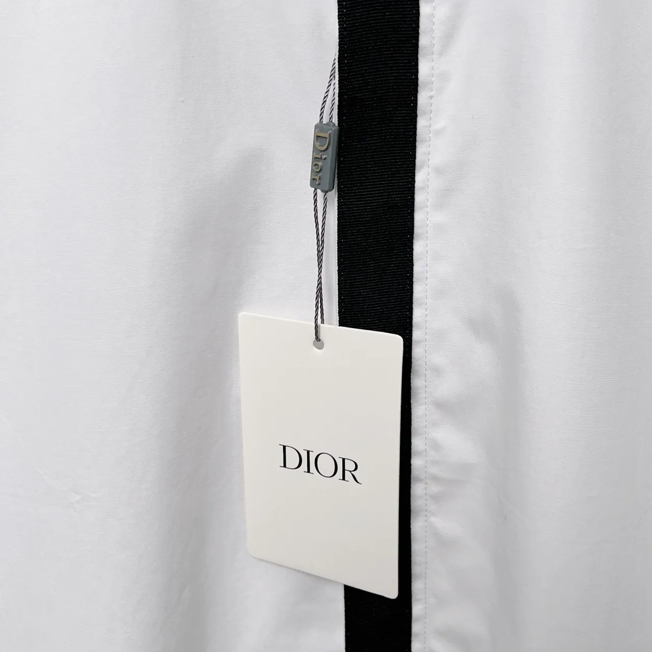 🅿️366 DIO*/Dior placket color-blocked webbing bee embroidered shirt Size: M-3XL Color: Black White