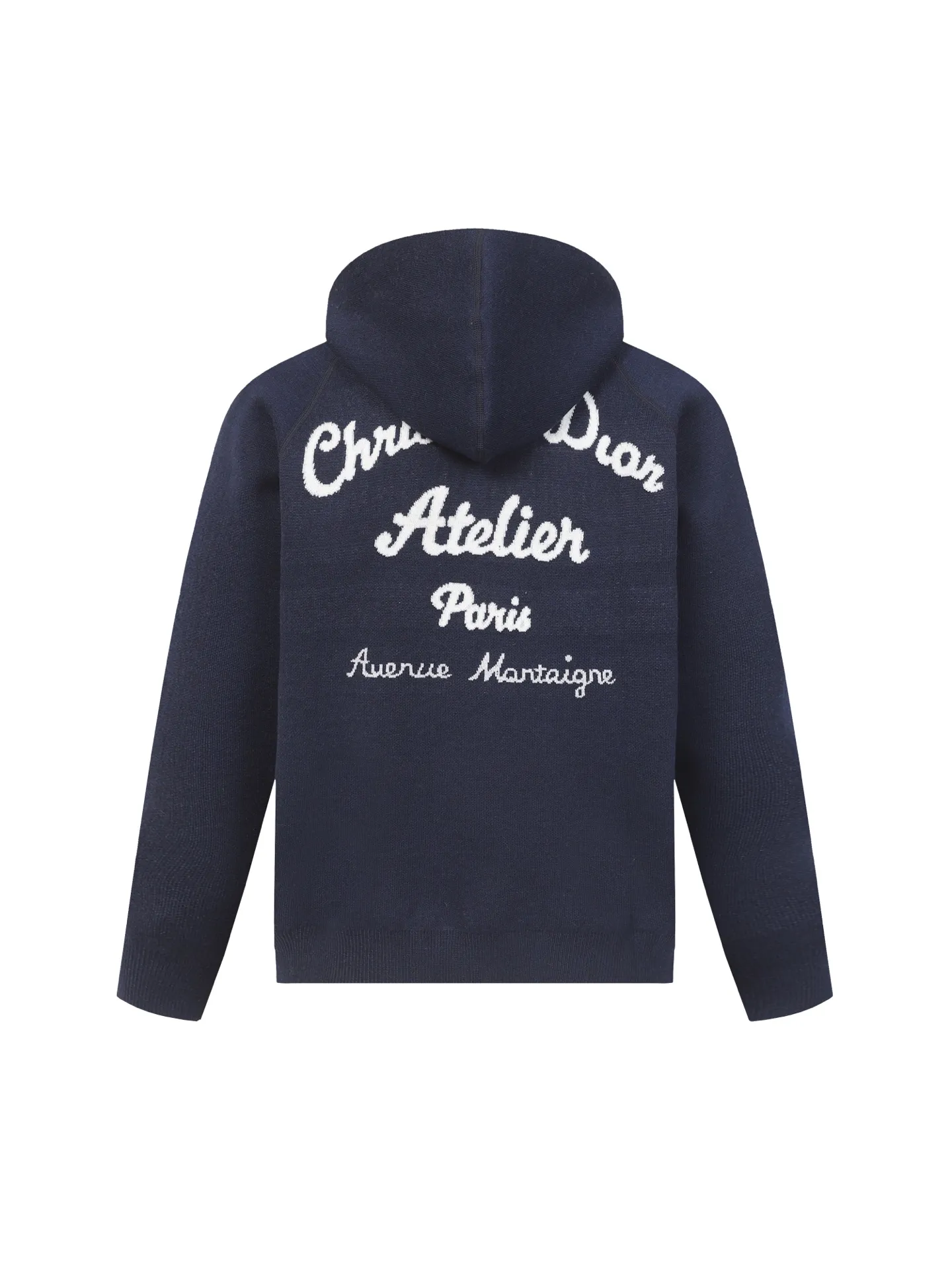 🅿️570 [Original quality] CD/Dior's new jacquard double-sided cashmere jacket with slogan letters (navy blue) The fabric is made of cotton and cashmere blended fabrics, and is made of high-quality wool and cashmere, which is soft and comfortable to the touch. The navy blue cotton blended knitted fabric is carefully crafted using imported machine jacquard technology. One side is decorated with a classic presbyopia logo jacquard pattern, while the other side has a simple design and can be worn on both sides. It features practical patch pockets and a ribbed hem and cuffs ensure a form-fitting fit. The double zipper with monogram highlights the brand's signature, and the raglan sleeves are cut in a smooth, natural style. The front is embellished with the Dior embroidered logo, and the inside is decorated with Oblique print throughout, with exquisite details. Pair with the matching sports trousers for an elegant and casual look. The whole piece integrates high-end craftsmanship into daily items, showing the brand's exquisite craftsmanship and classic aesthetics. Unisex Size:S/M/L