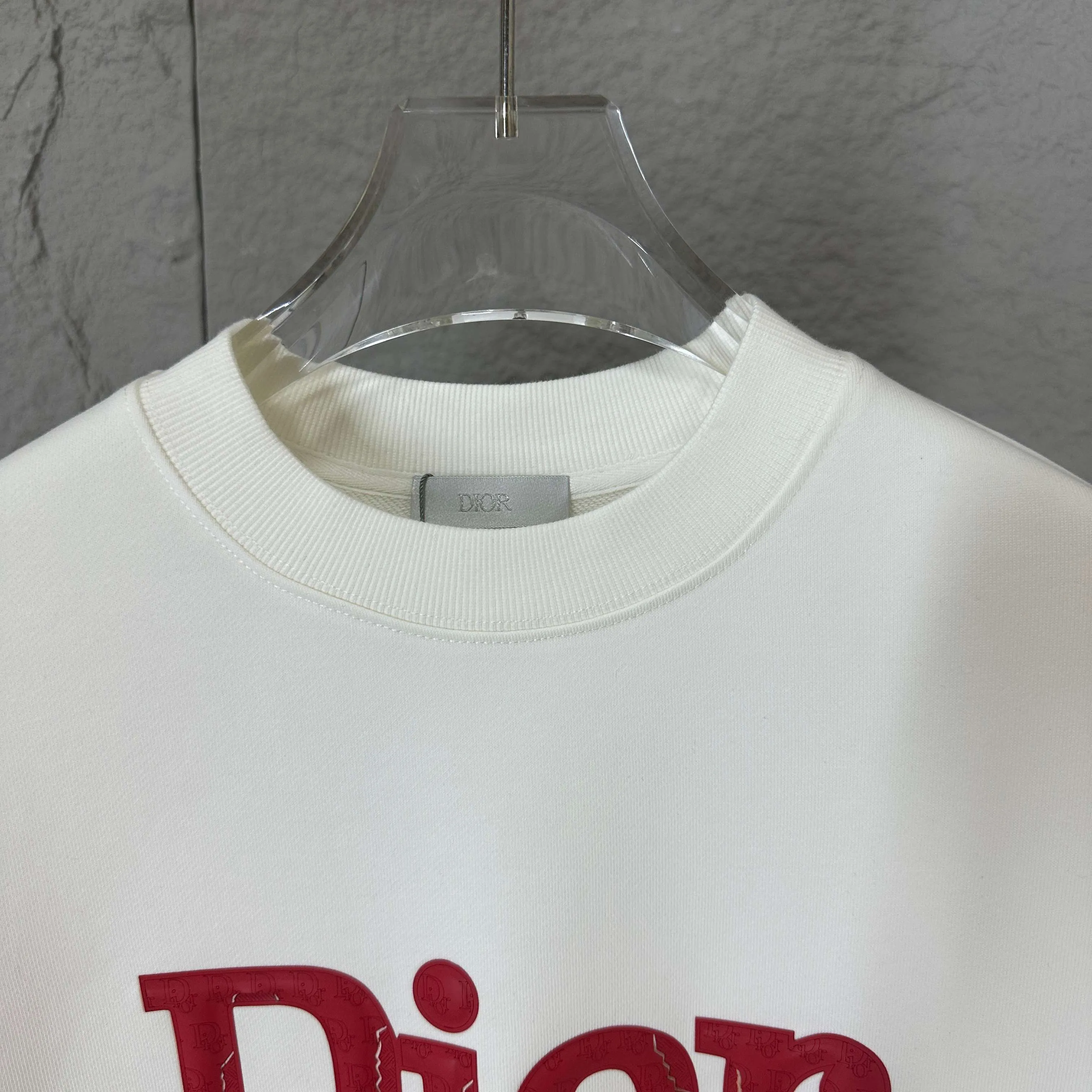 🅿️250 Dio* Christian Dior 2025 early autumn and winter new style Classic letter thick plate three-dimensional silicone burst sponge technology Simple and elegant Customized terry fabric Long-sleeved sweatshirt Unisex Color: Black White Size: S (90-130 pounds) M (120-150 pounds) L (140-165 pounds) XL (160-180 pounds) XXL (180-210 pounds)