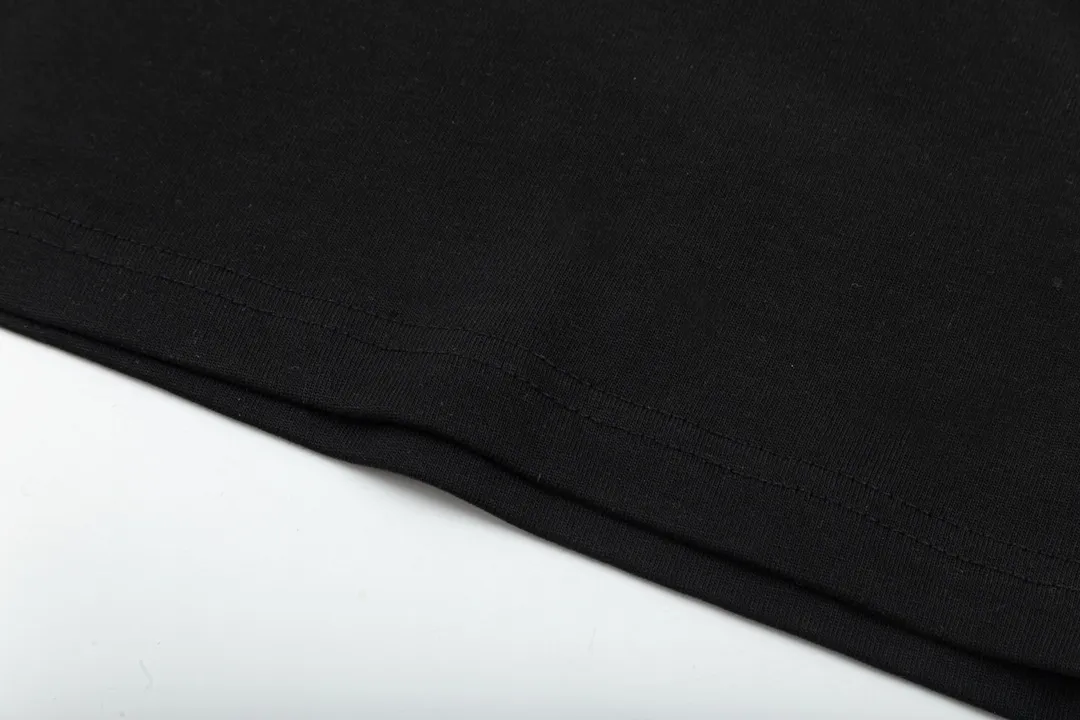 🅿️180 high version DIOR Dior 2025 early spring new style customized 310g double yarn pure cotton fabric letter logo collar chest flocking foam frame technology same style for men and women short-sleeved T-shirt Color: Black Size: S-XL