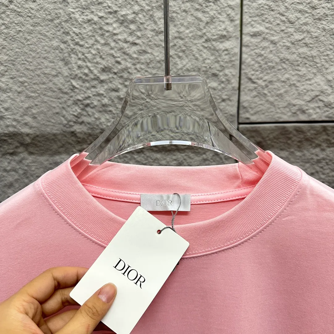 🅿️180 Dio*Dior 2025 Spring and Summer New Year of the Snake Classic animal print Customized double yarn plain cotton fabric Short-sleeved T-shirt Uniform for men and women Size: S (90-130 pounds) M (120-150 pounds) L (140-165 pounds) XL (160-180 pounds) XXL (180-210 pounds) Color: Black white light pink
