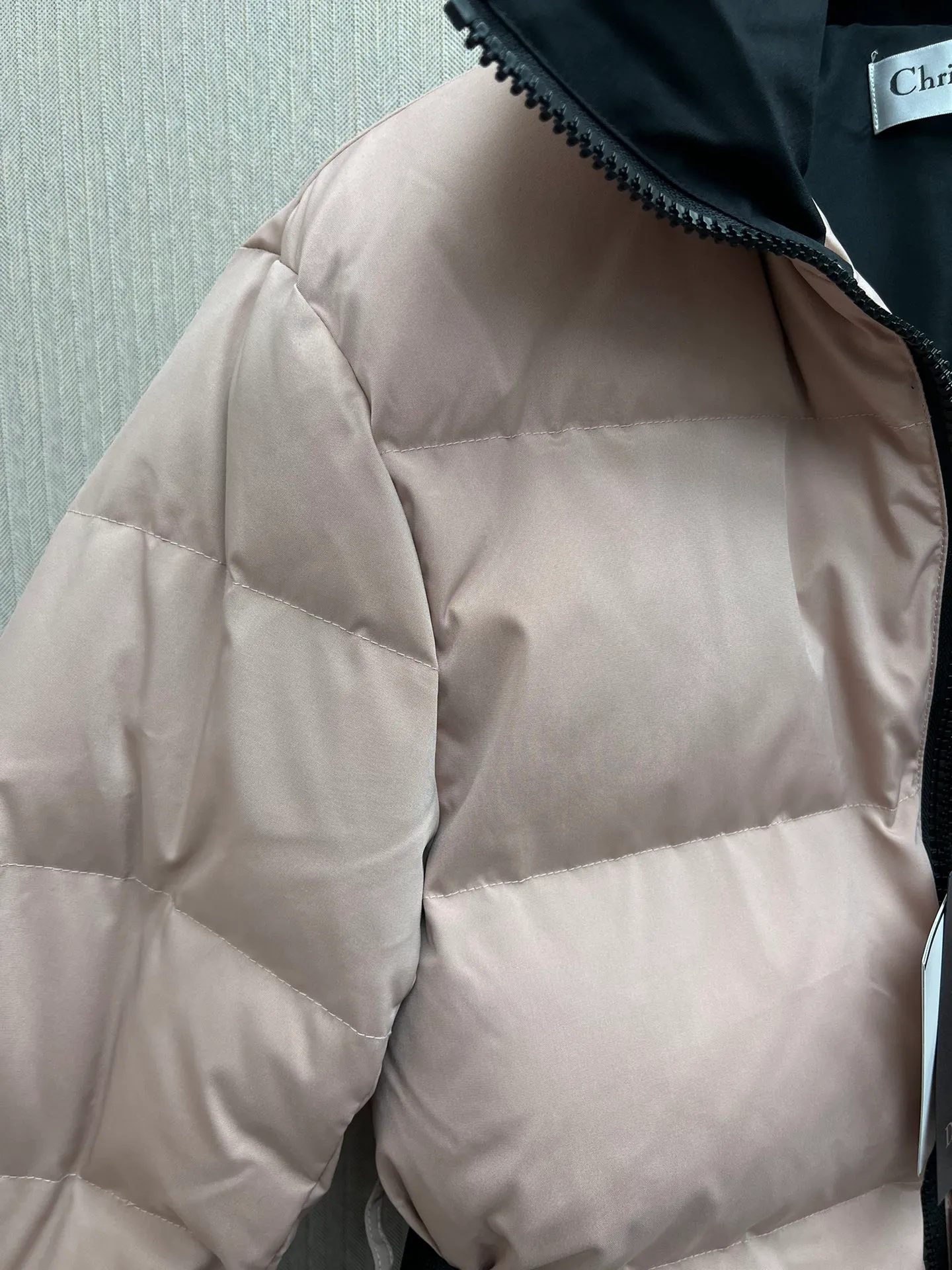 🅿️770 Dior 25ss new Dioralps Star pattern belted quilted taffeta loose fit windproof long-sleeved cotton jacket, women's pink, size: S.M.
