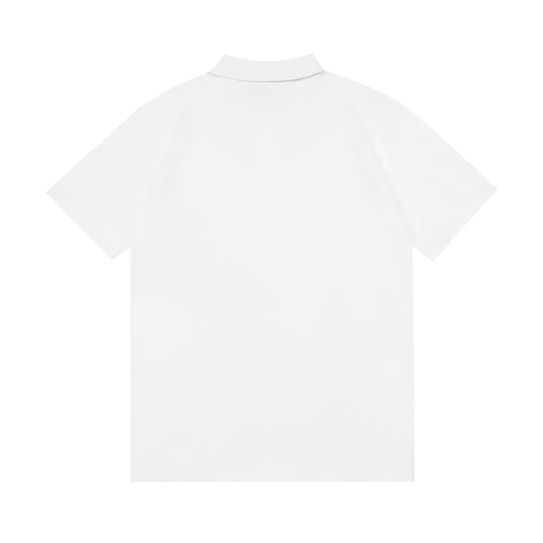 🅿️190 DIOR Dior 2025 new embroidered bee logo couple casual polo shirt ·Customized pique cotton fabric ·Imported Tajima machine embroidery technology ·Collar label, hangtag, main mark and three complete labels Color: White Size: M-XXXL