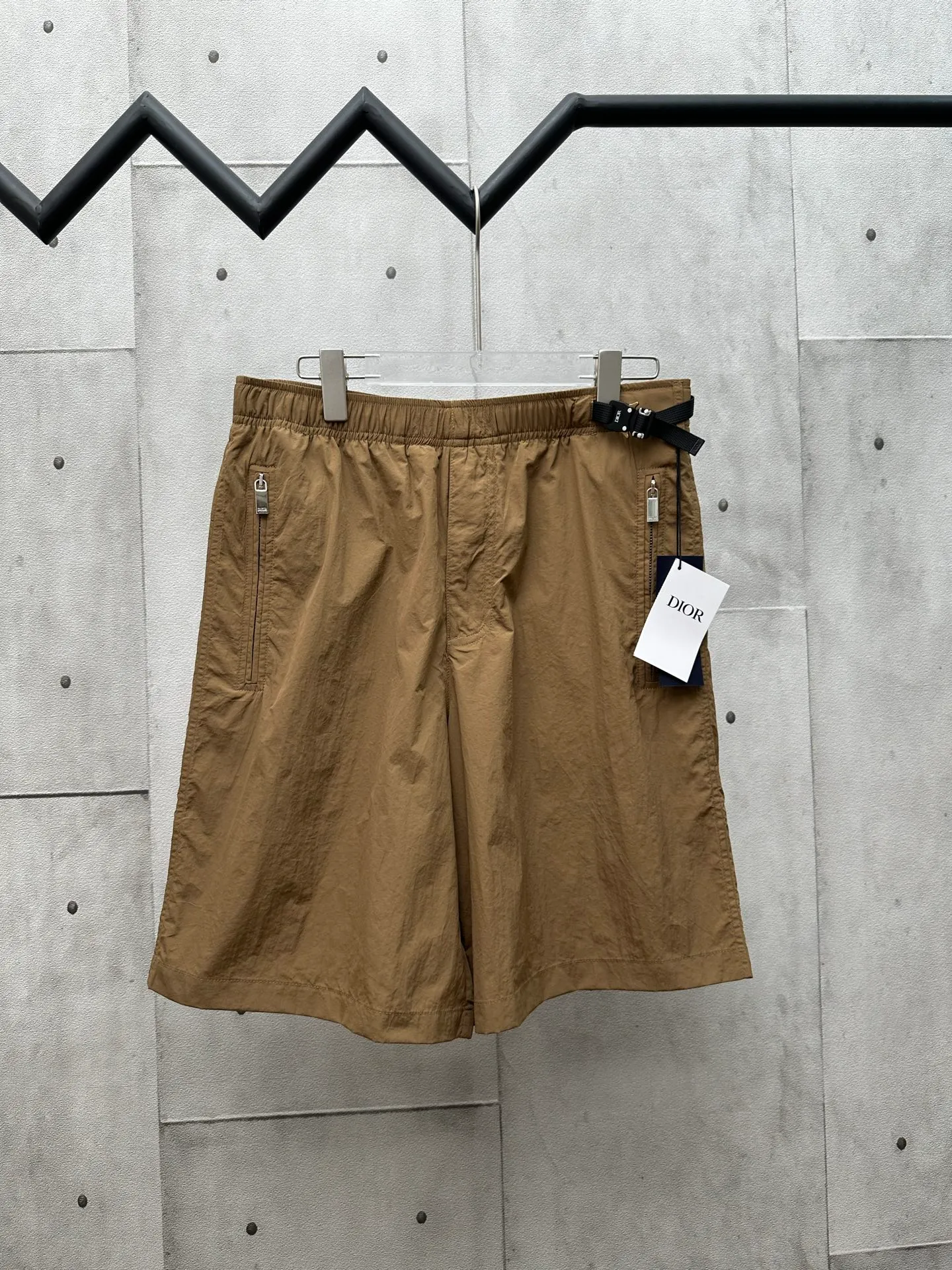 🅿️420 DIOR Dior spring and summer new belt buckle pocket zipper shorts Size: S M L XL