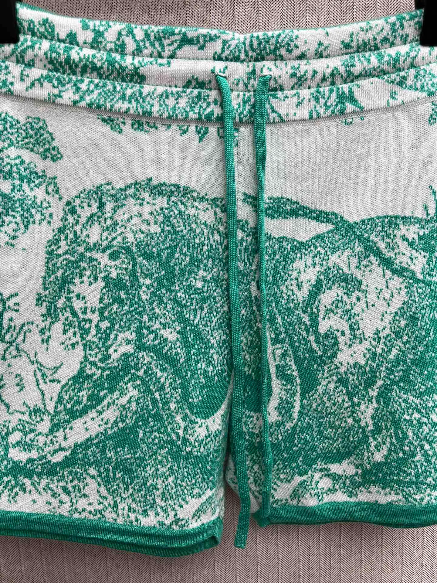 🅿️680 complete set of Dior 25ss new letter logo Rui jungle jacquard loose knitted shorts Size: S.M.L.