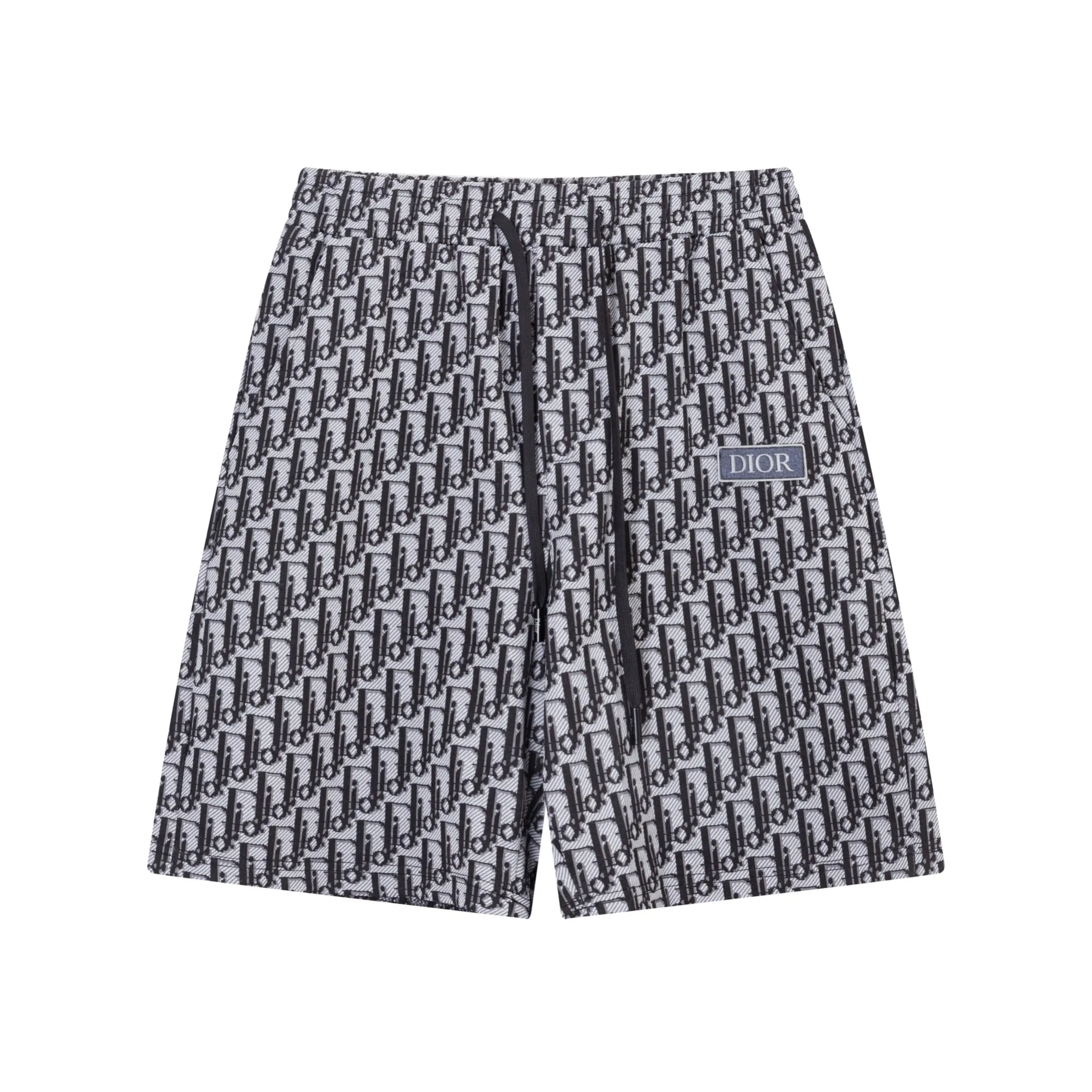 🅿️190 Dior 2024SS new knitted shorts, customized fabric using wafer cloth weaving method, dark flower knitting technology and embroidered logo. The version is tight and three-dimensional, with straight stripe splicing. The customized trouser cord hardware has strong texture and smoothness. The upper body is comfortable and breathable. It has a concave and convex three-dimensional feel. It is fashionable and casual. Gray Dark Gray Size M-4XL