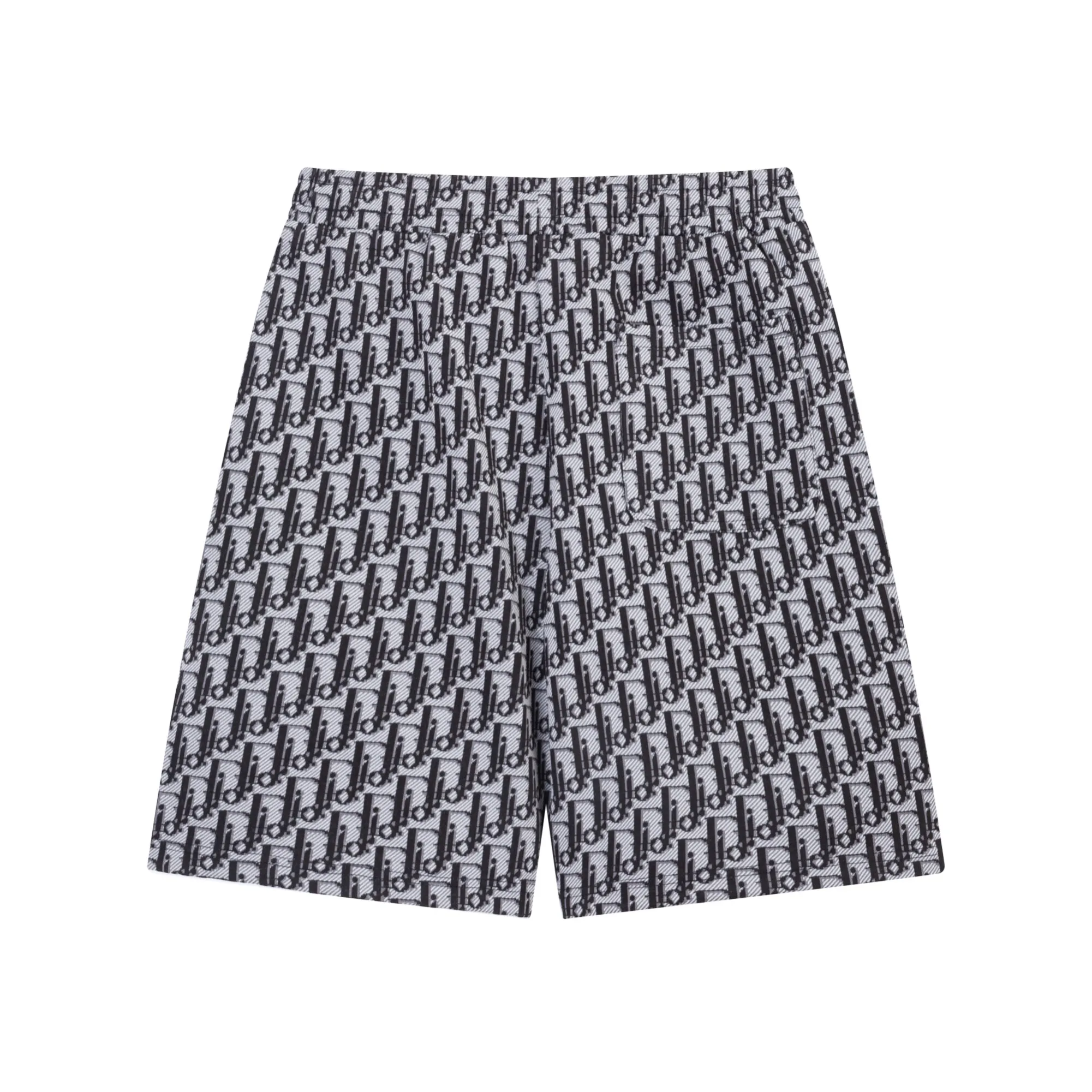 🅿️190 Dior 2024SS new knitted shorts, customized fabric using wafer cloth weaving method, dark flower knitting technology and embroidered logo. The version is tight and three-dimensional, with straight stripe splicing. The customized trouser cord hardware has strong texture and smoothness. The upper body is comfortable and breathable. It has a concave and convex three-dimensional feel. It is fashionable and casual. Gray Dark Gray Size M-4XL